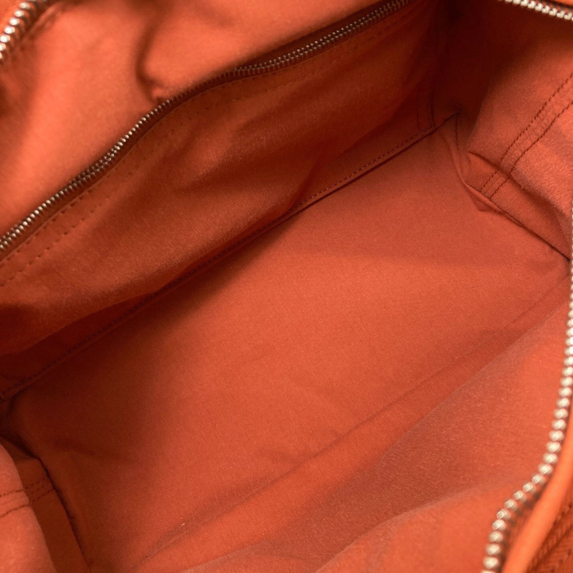 Hermes Acapulco Orange Cotton Polyester Handbag (Pre-Owned)