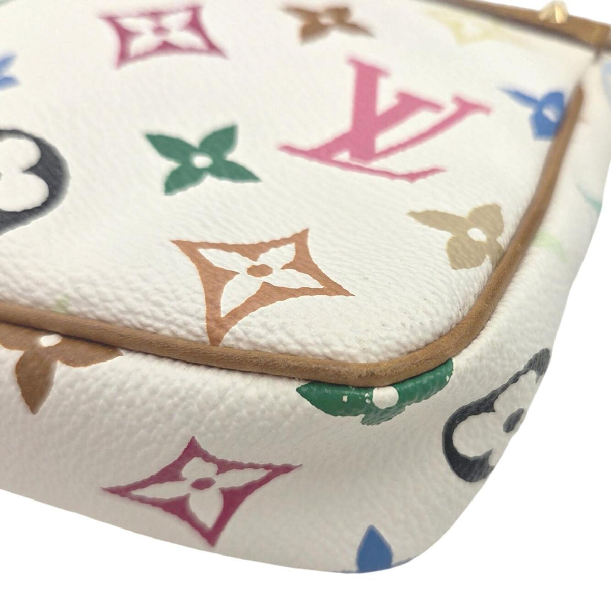 Louis Vuitton Blanc Monogram Multicolore Pochette Pouch (Pre-Owned)