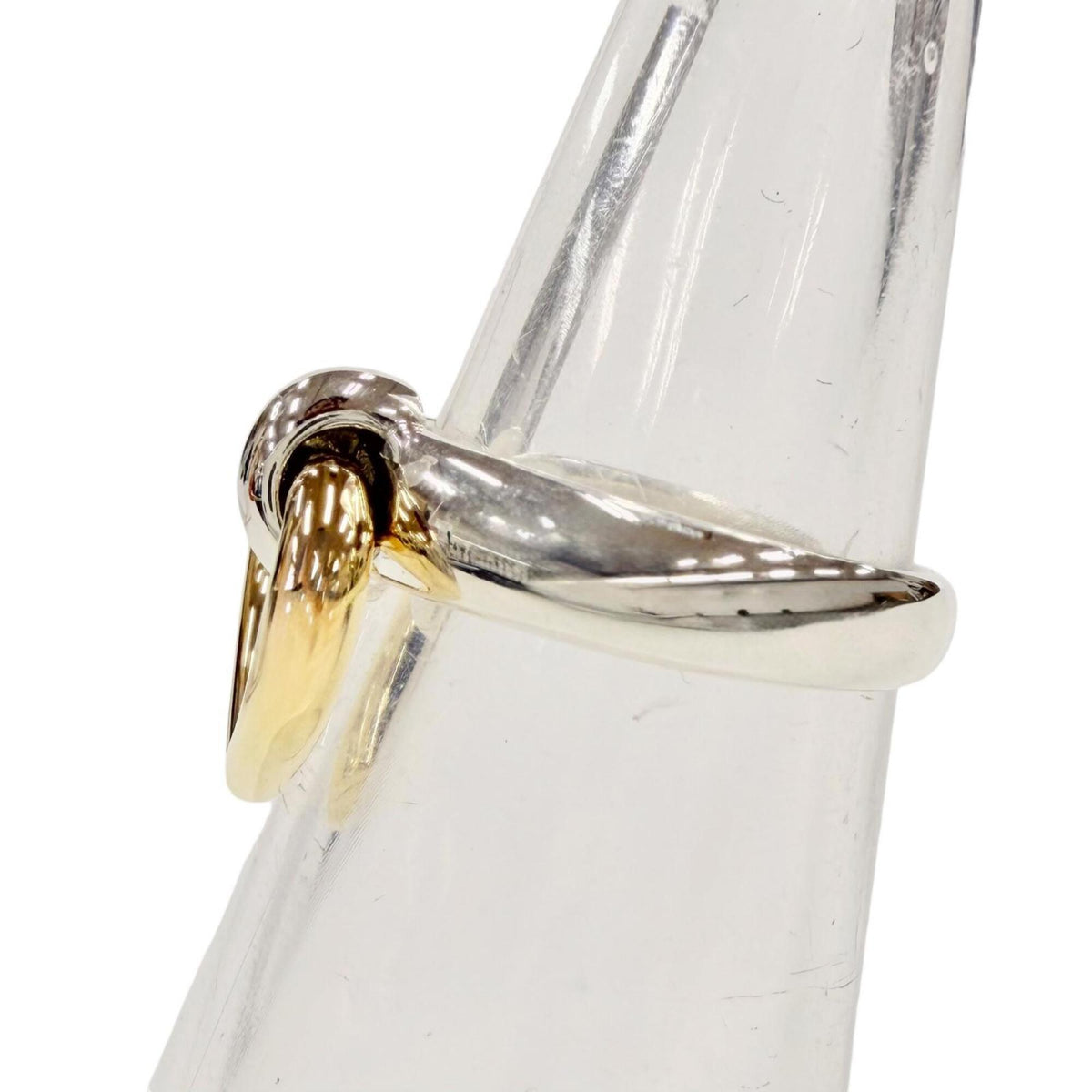 Hermes Gold Silver Gold (18K) Silver 925 Band Ring (Pre-Owned)