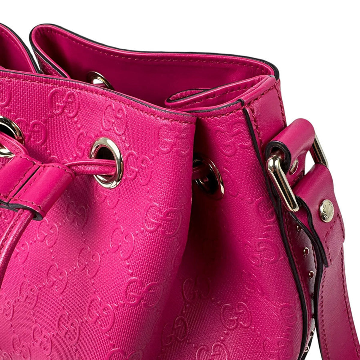 Gucci Pink Leather Shoulder Bag (Pre-Owned)