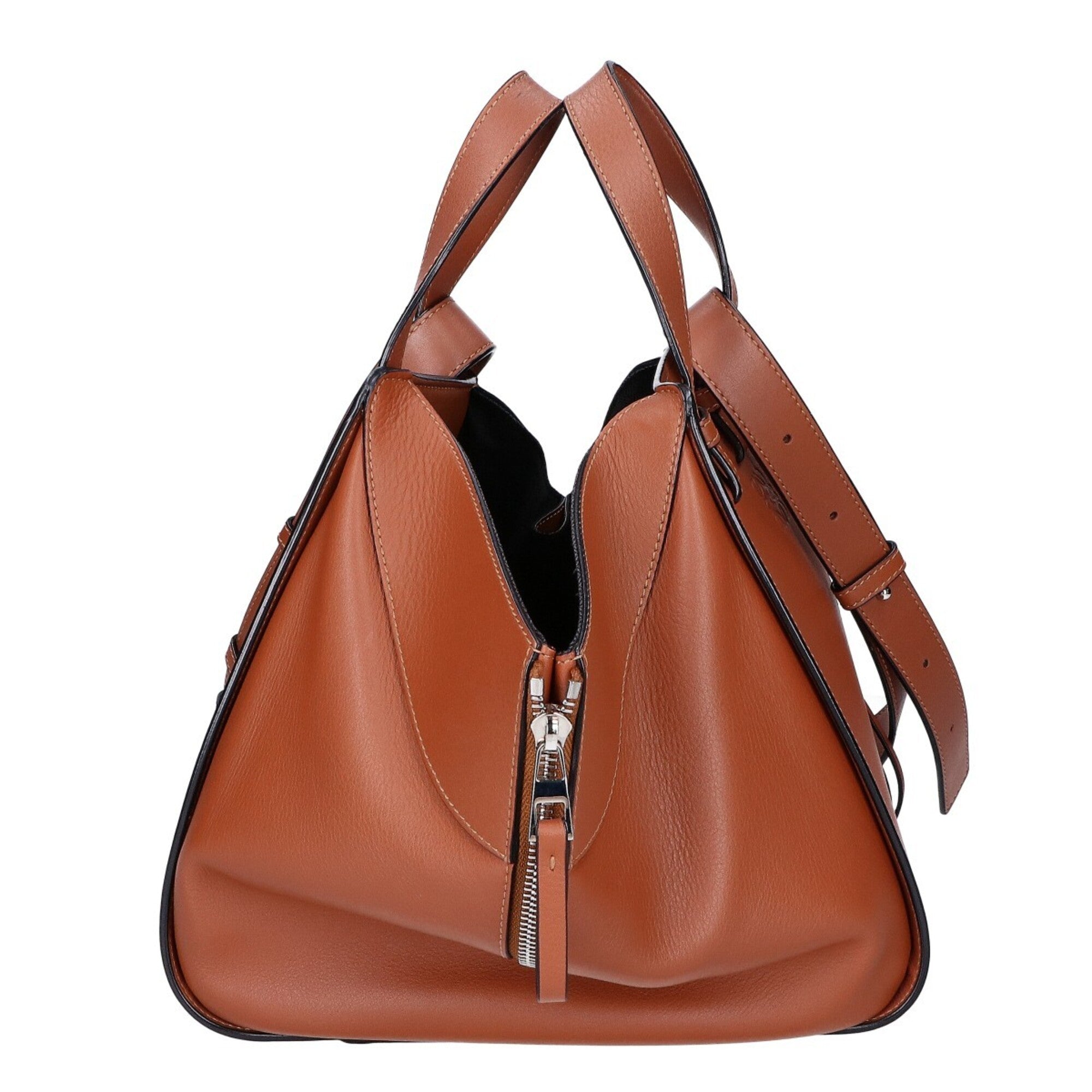 Loewe Brown Leather Handbag Shoulder Bag (Pre-Owned)