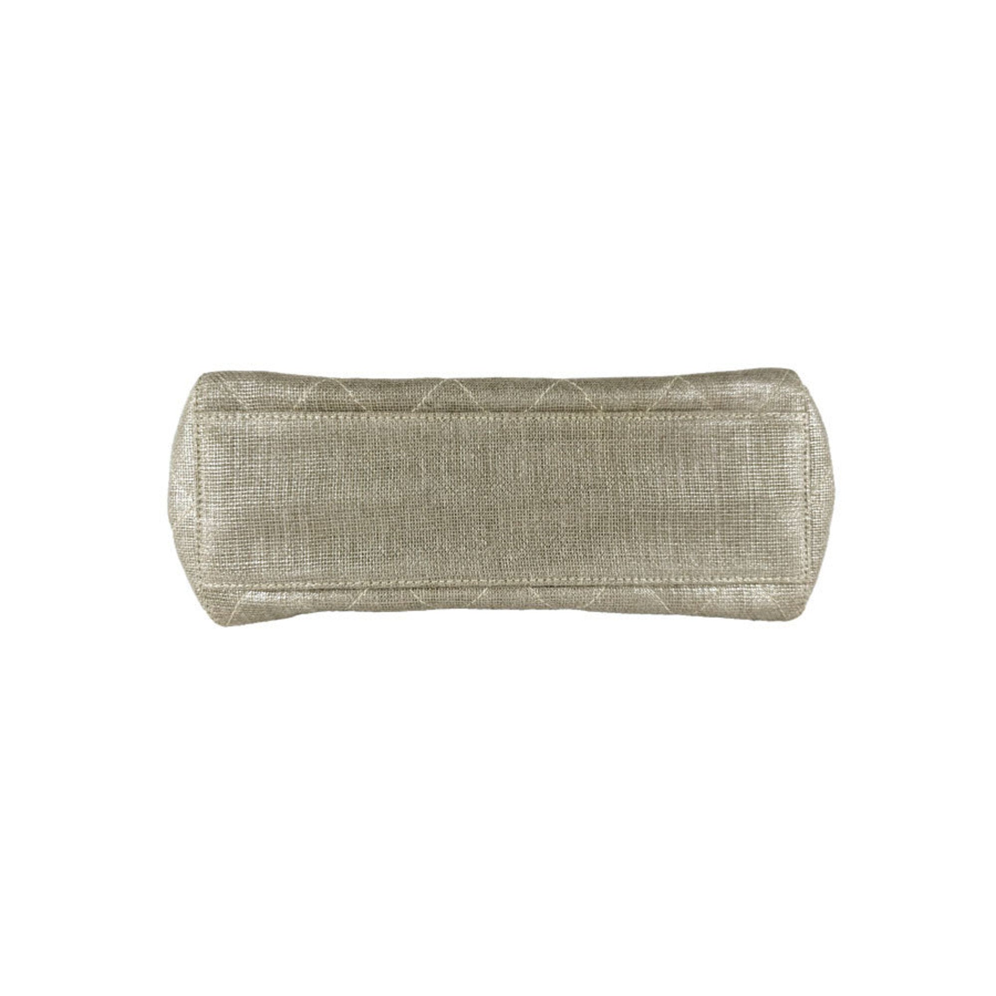 Chanel Beige Coated Canvas Shoulder Bag (Pre-Owned)