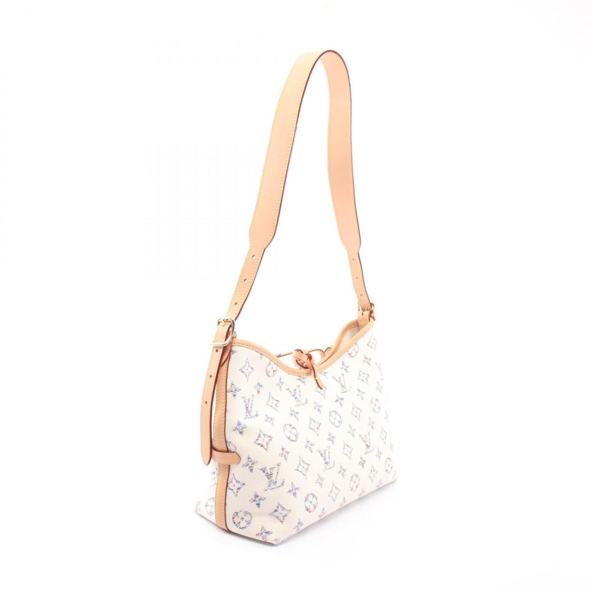 Louis Vuitton Multi-Color White Monogram Jacquard Leather Shoulder Bag (Pre-Owned)