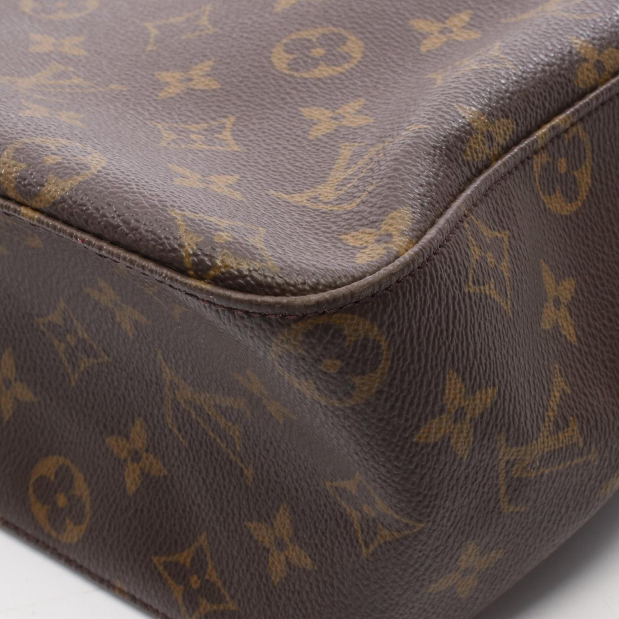 Louis Vuitton Brown Monogram Coated Canvas Leather Handbag Shoulder Bag (Pre-Owned)