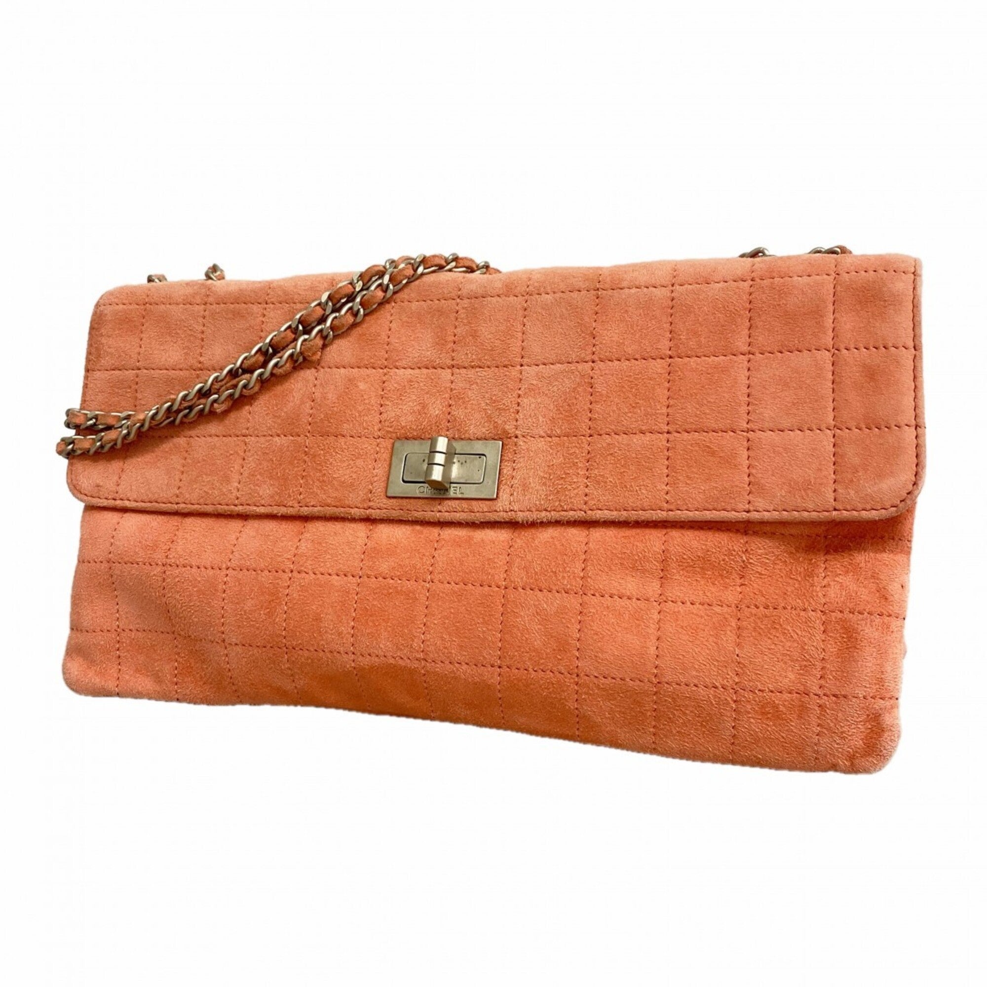 Chanel Pink Suede Shoulder Bag (Pre-Owned)