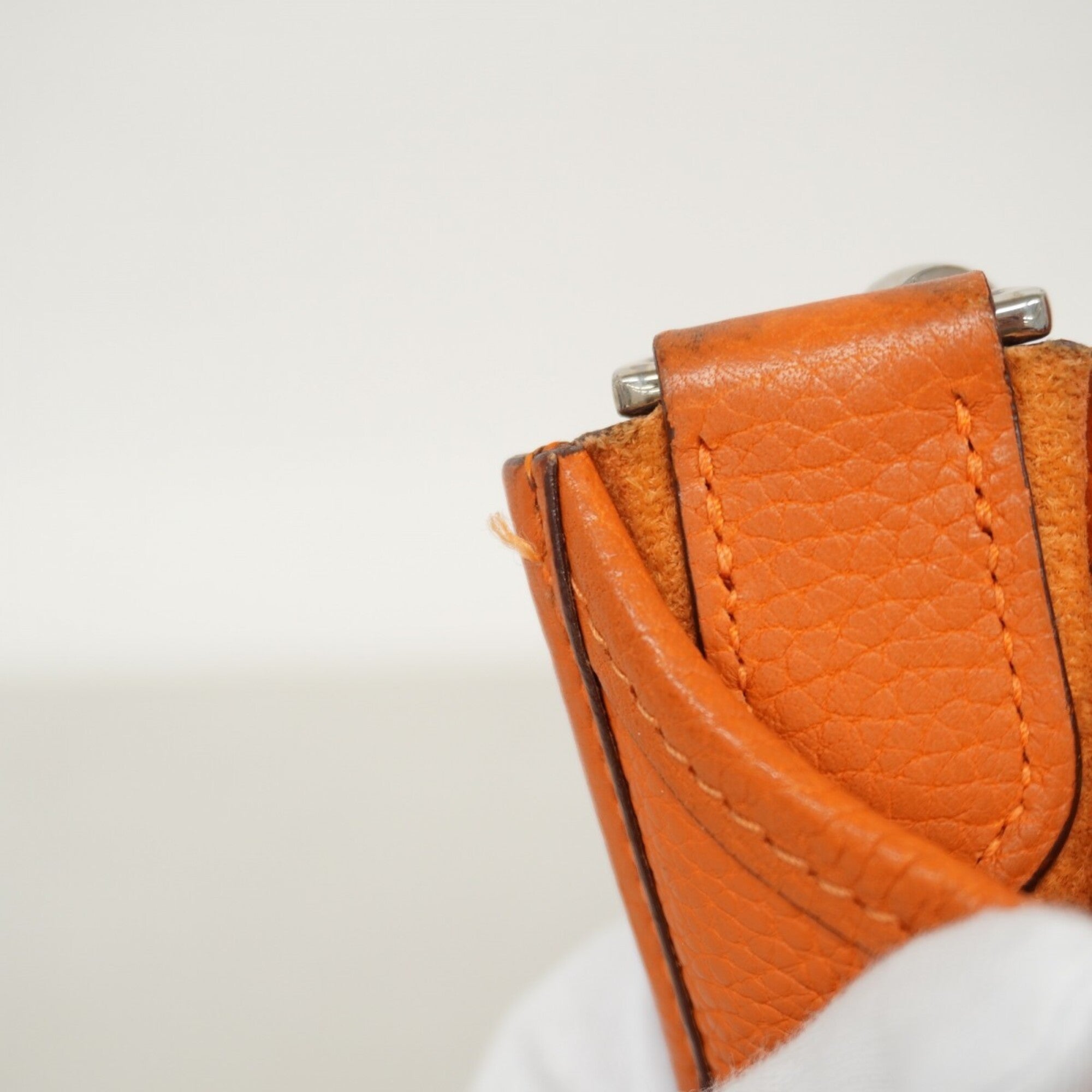 Hermes Orange Taurillon Clemence Leather Shoulder Bag (Pre-Owned)