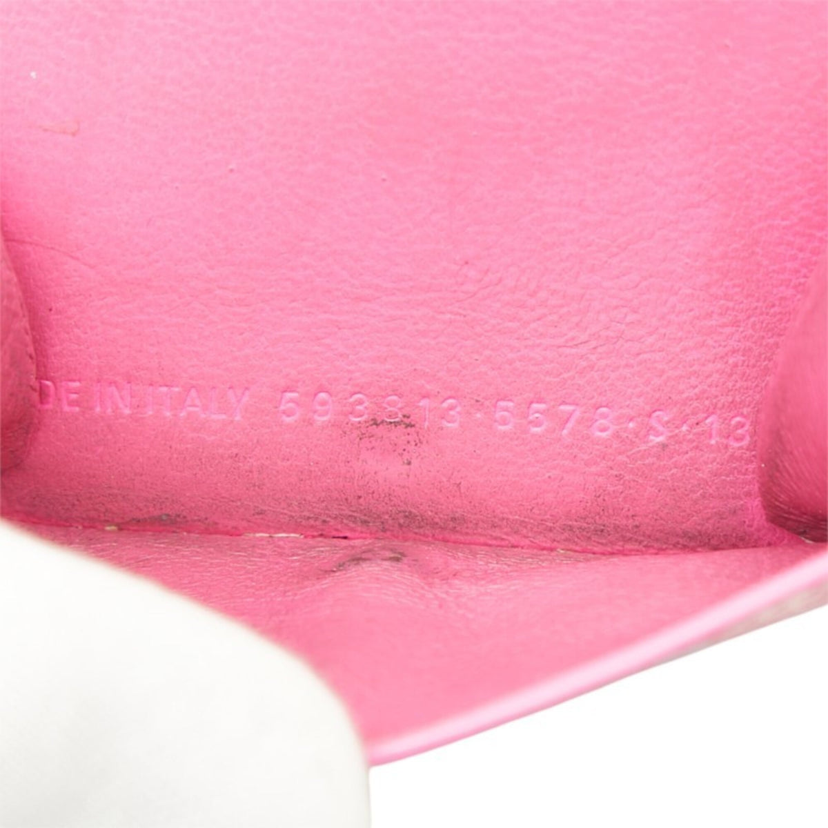 Balenciaga Multi-Color Pink Leather Wallet (Tri-Fold) (Pre-Owned)