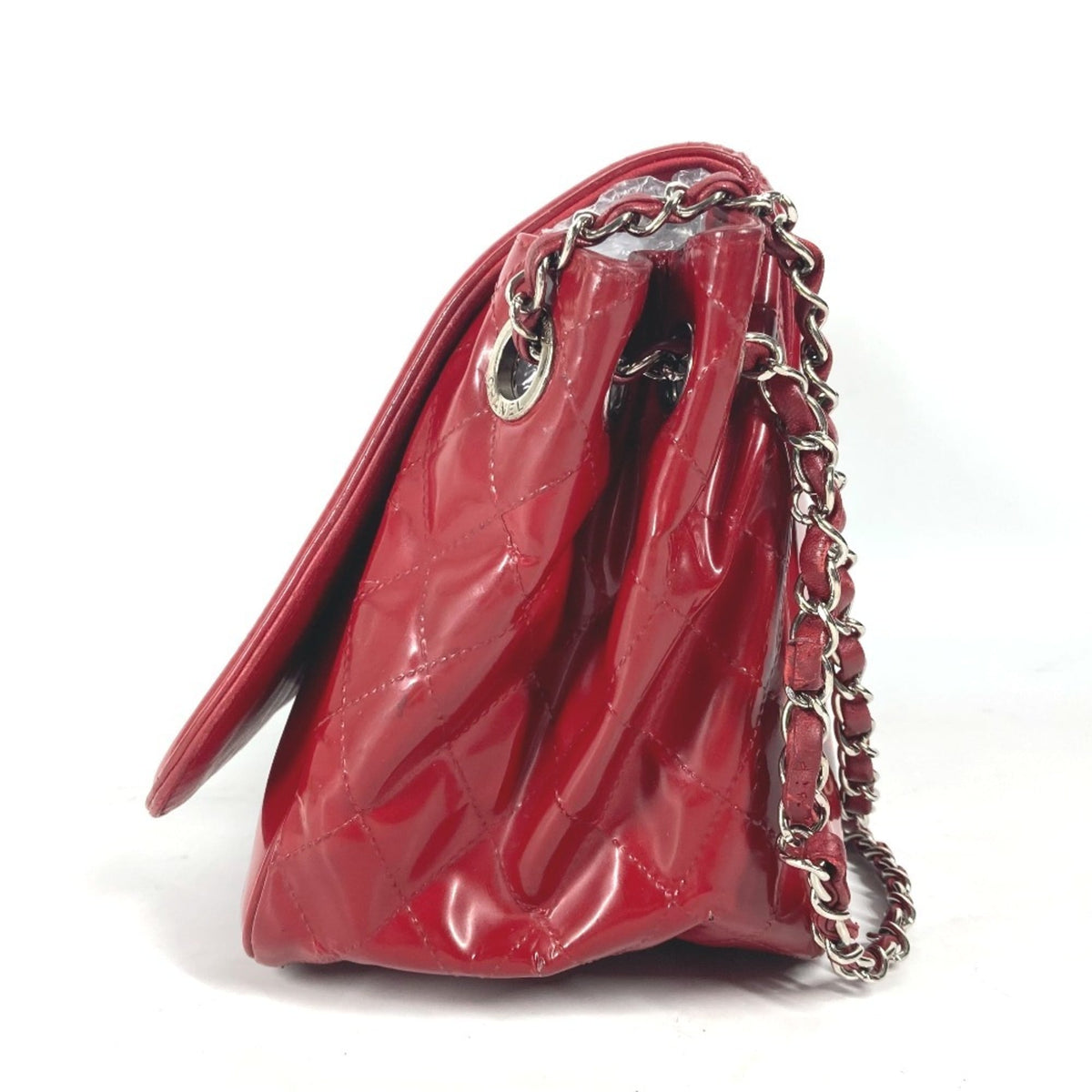 Chanel Pink Red Color Leather Shoulder Bag (Pre-Owned)