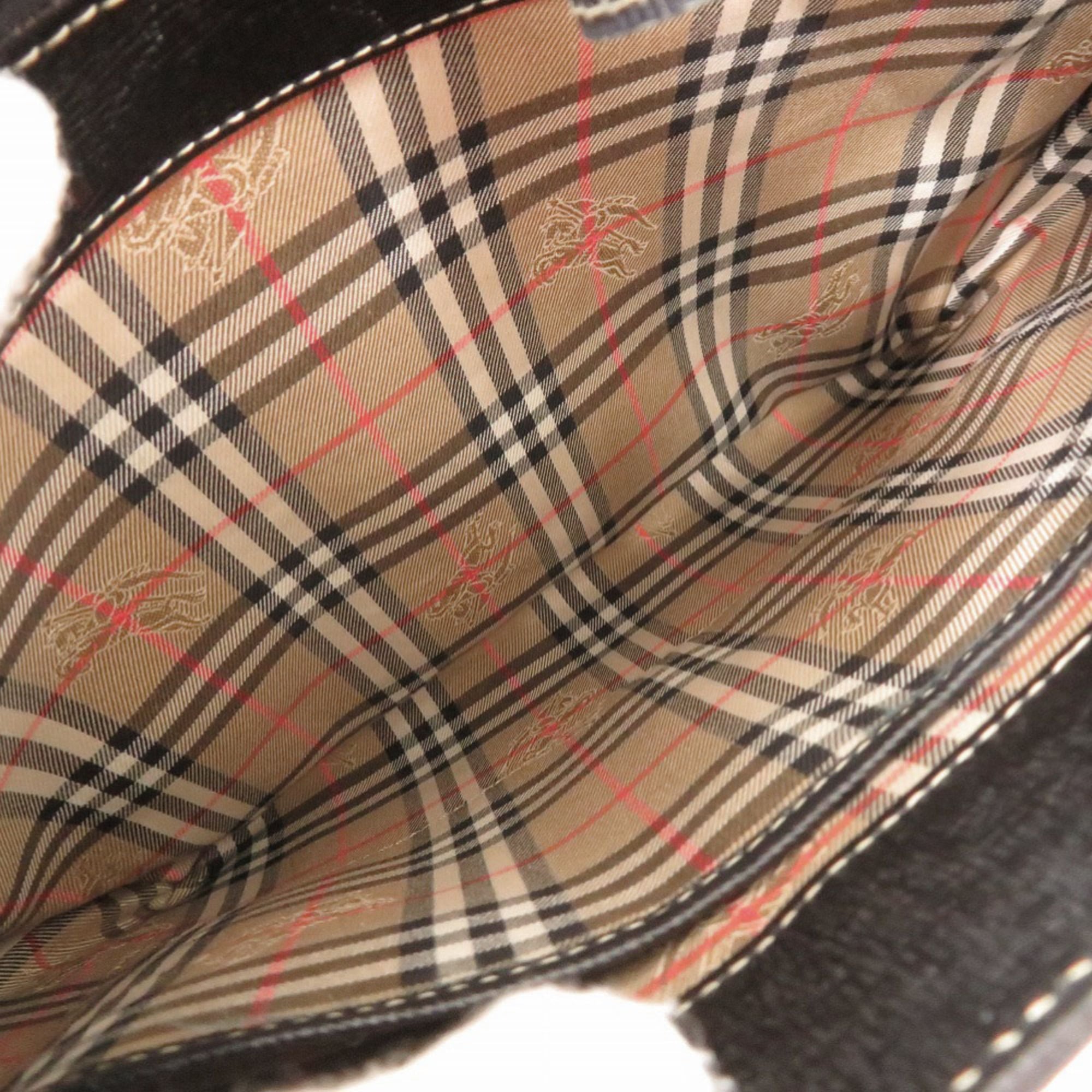 Burberry Black Leather Shoulder Bag (Pre-Owned)