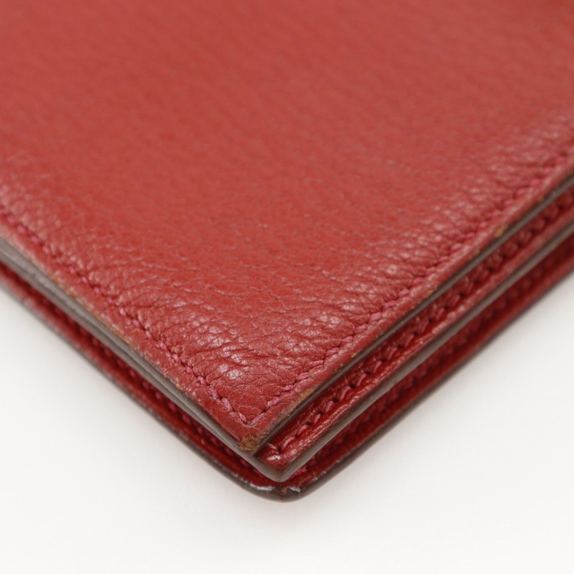 Hermes Red Color Wallet (Bi-Fold) (Pre-Owned)