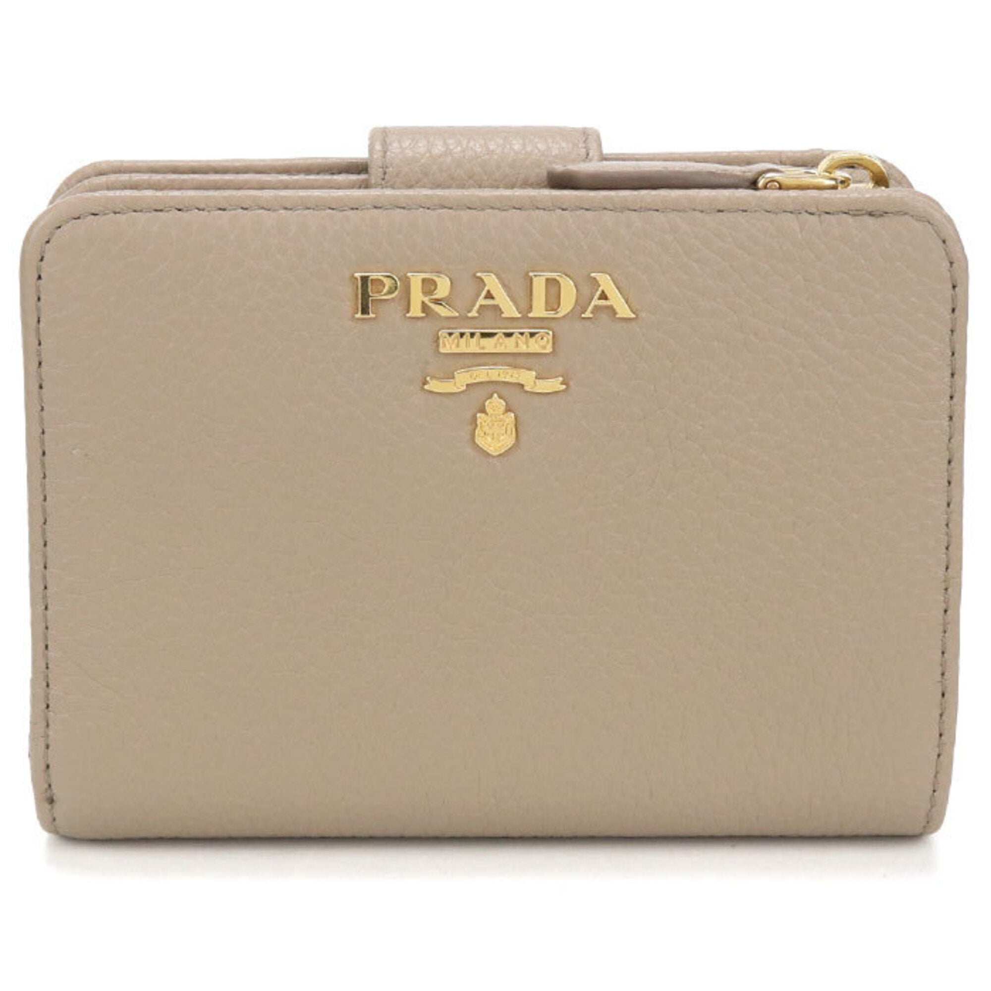 Prada Beige Leather Wallet (Bi-Fold) (Pre-Owned)