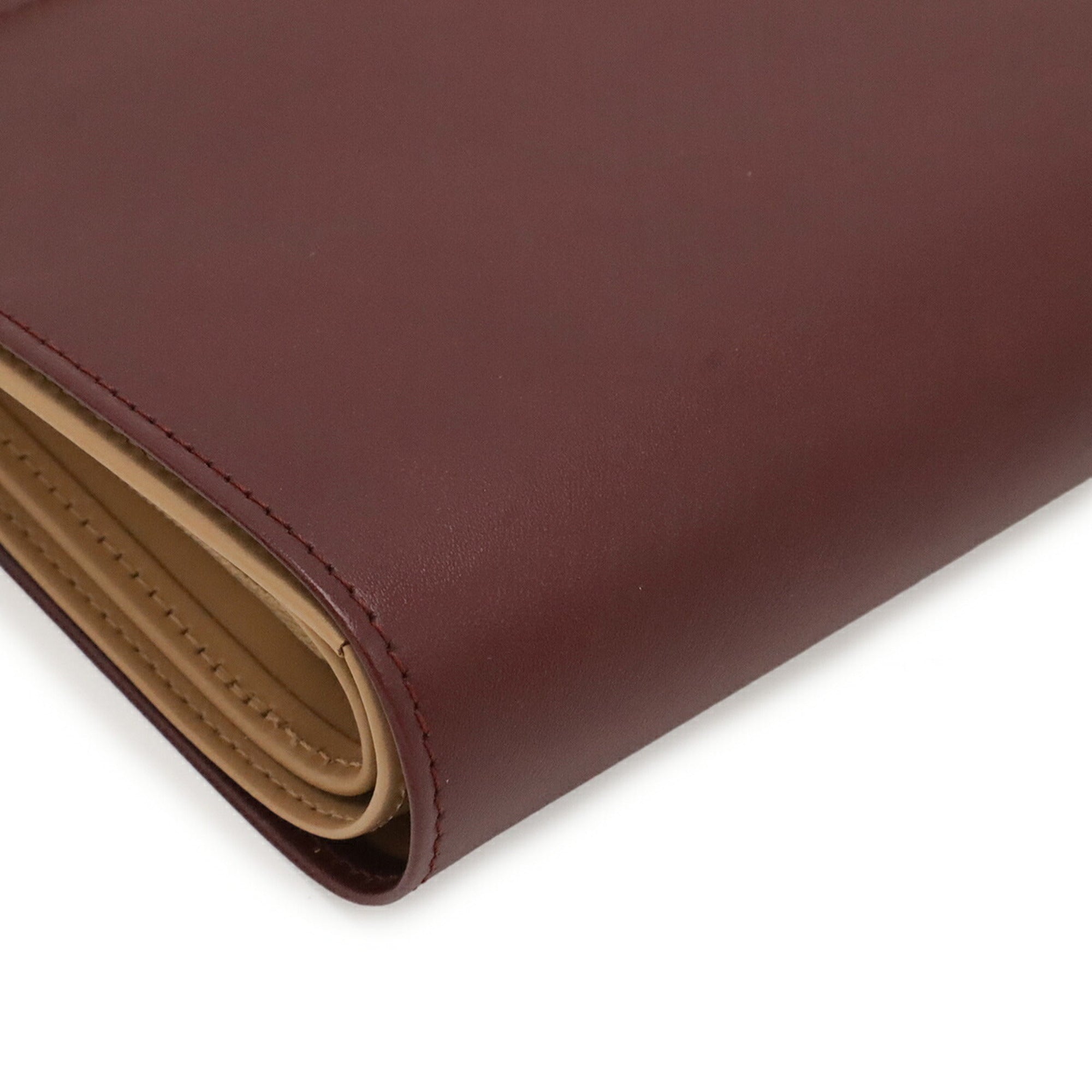 Cartier Bordeaux Leather Wallet (Bi-Fold) (Pre-Owned)