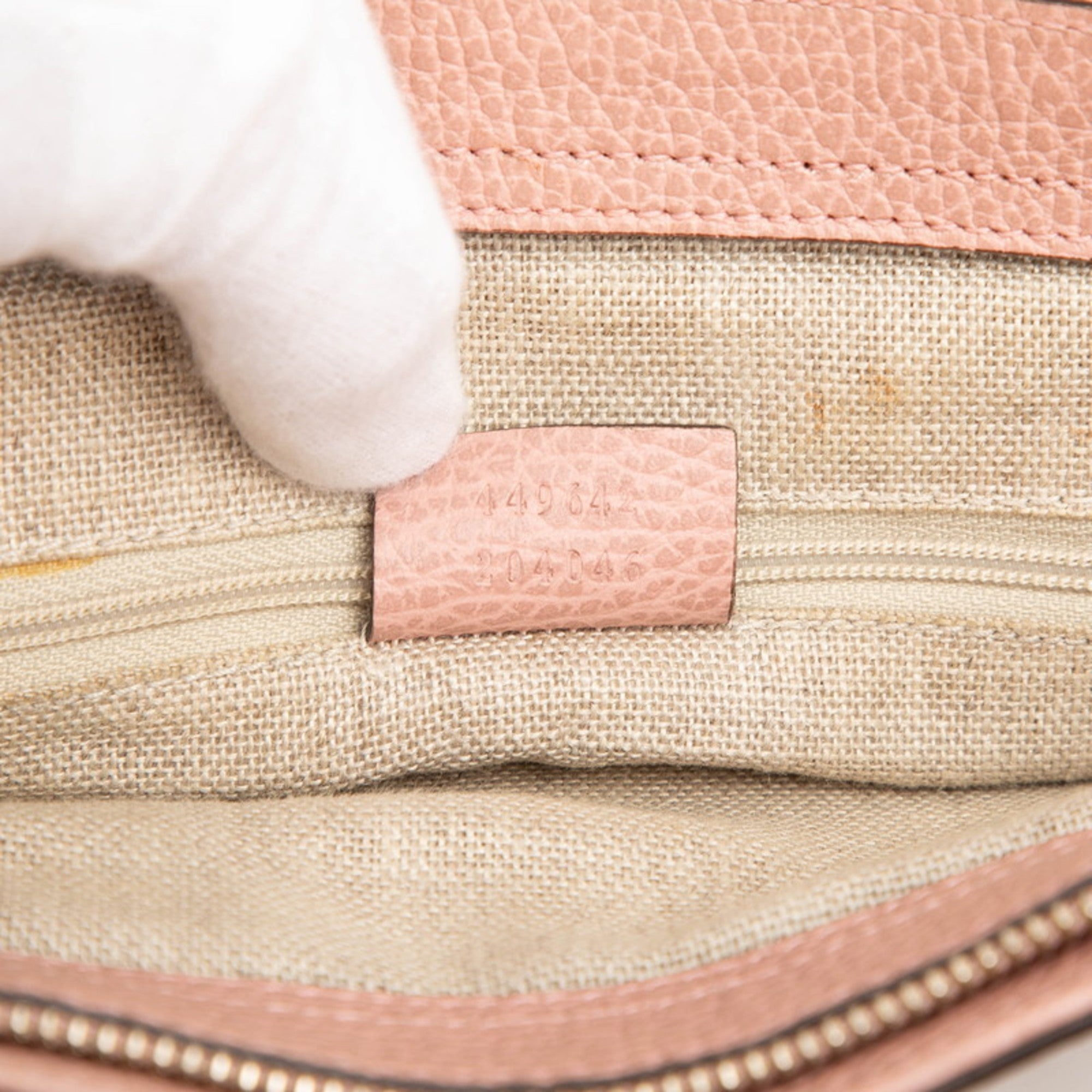 Gucci Pink Leather Handbag Shoulder Bag (Pre-Owned)