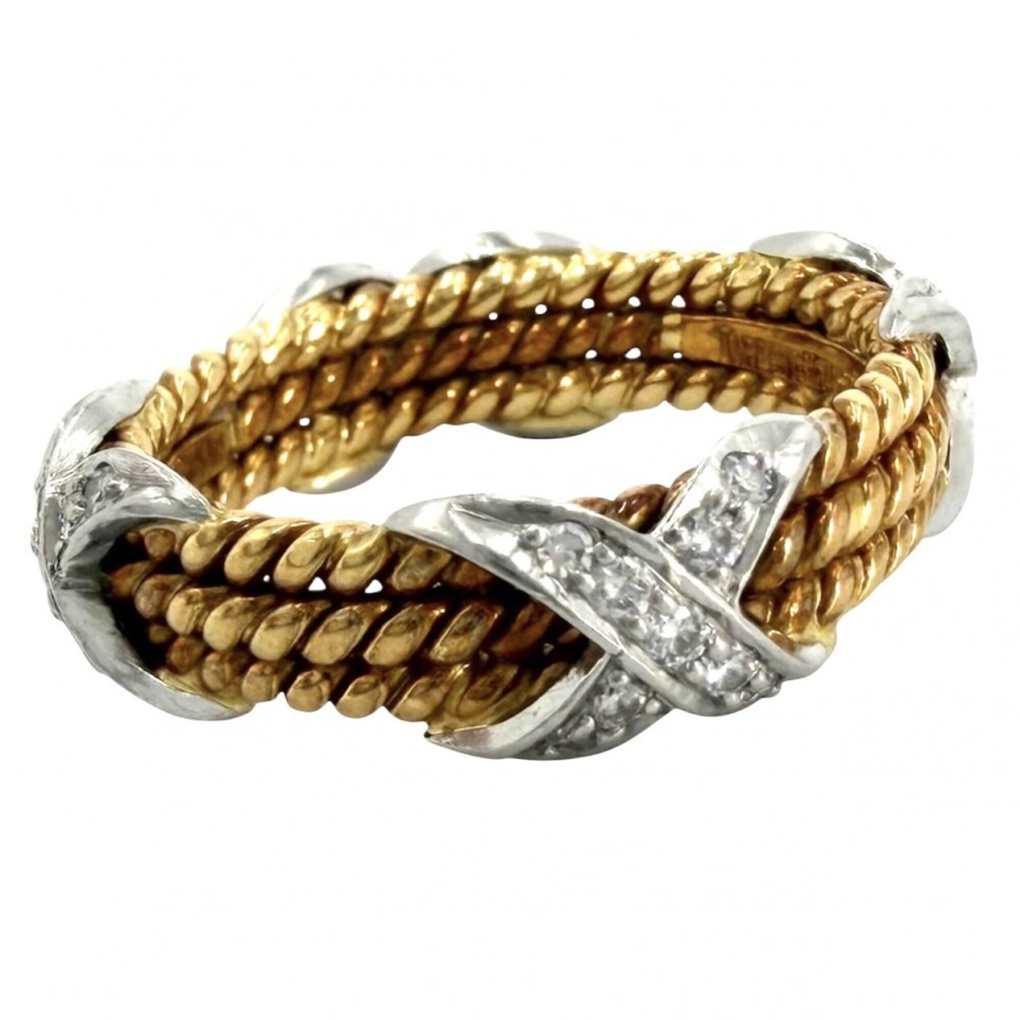 Tiffany White Yellow Platinum 950 Yellow Gold (Pre-Owned)