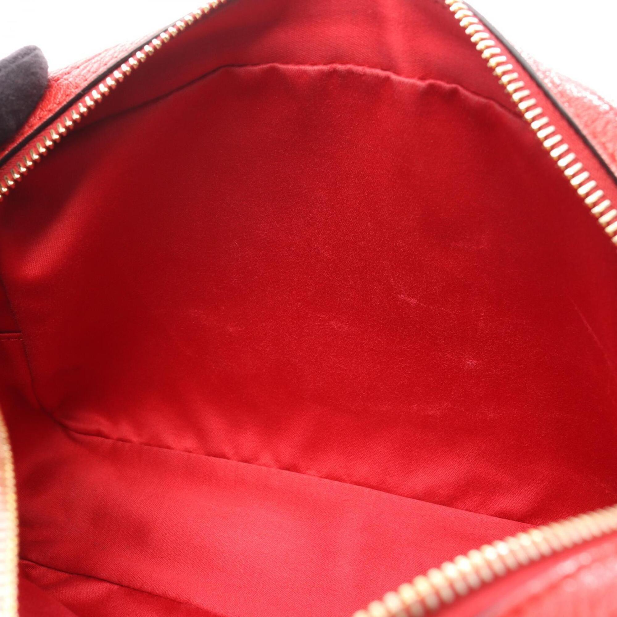 Miu Miu Black Ivory Red Color Leather Handbag Shoulder Bag (Pre-Owned)