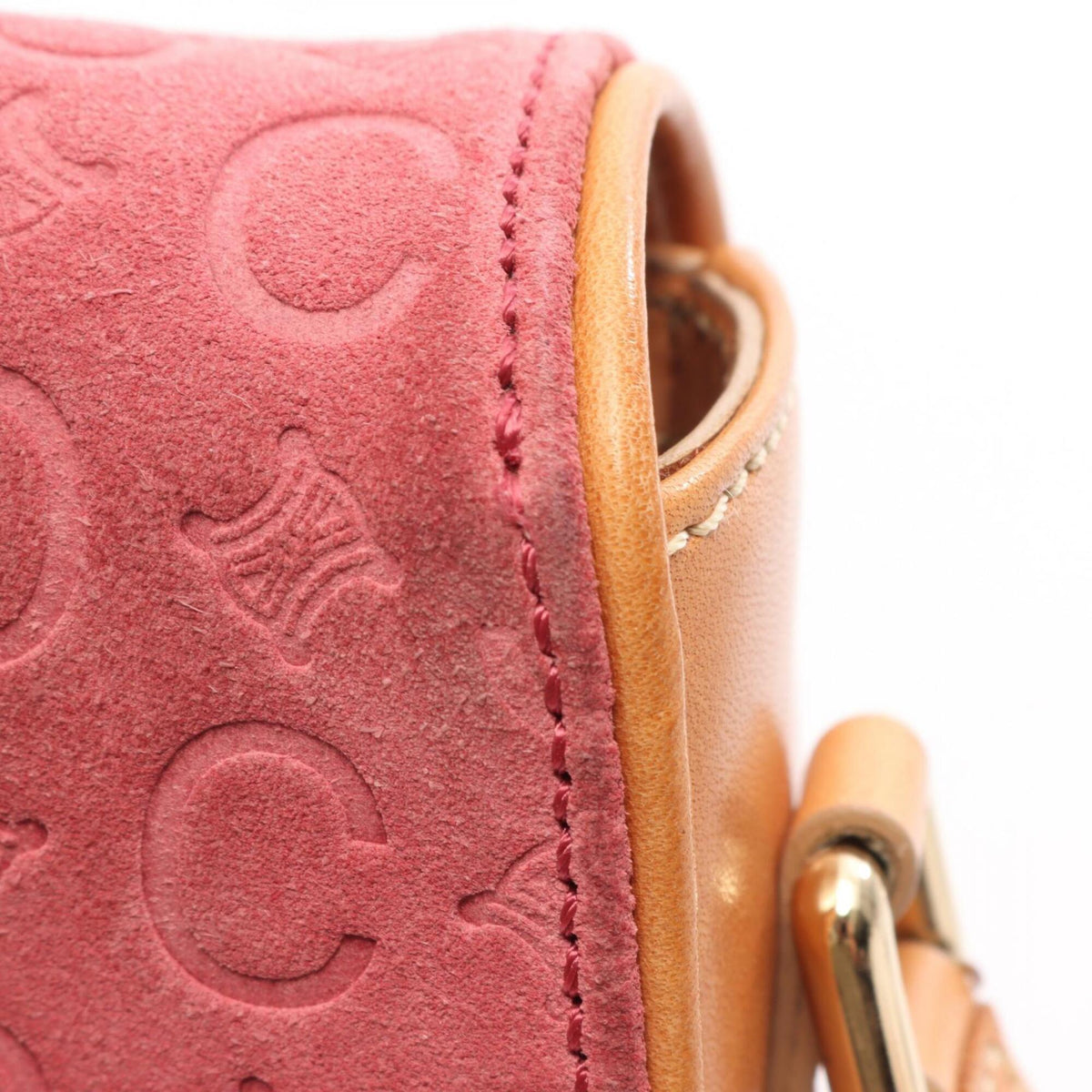 Celine Beige Pink Suede Leather Handbag Shoulder Bag (Pre-Owned)