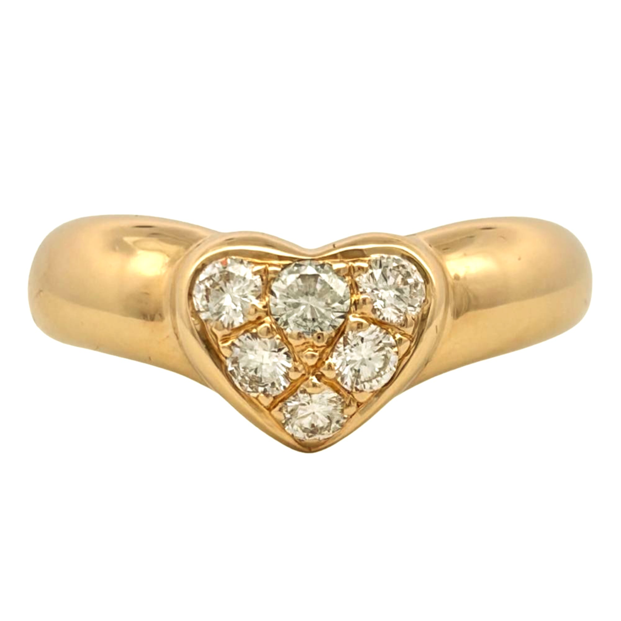 Tiffany Heart Yellow Gold (18K) Band Ring (Pre-Owned)