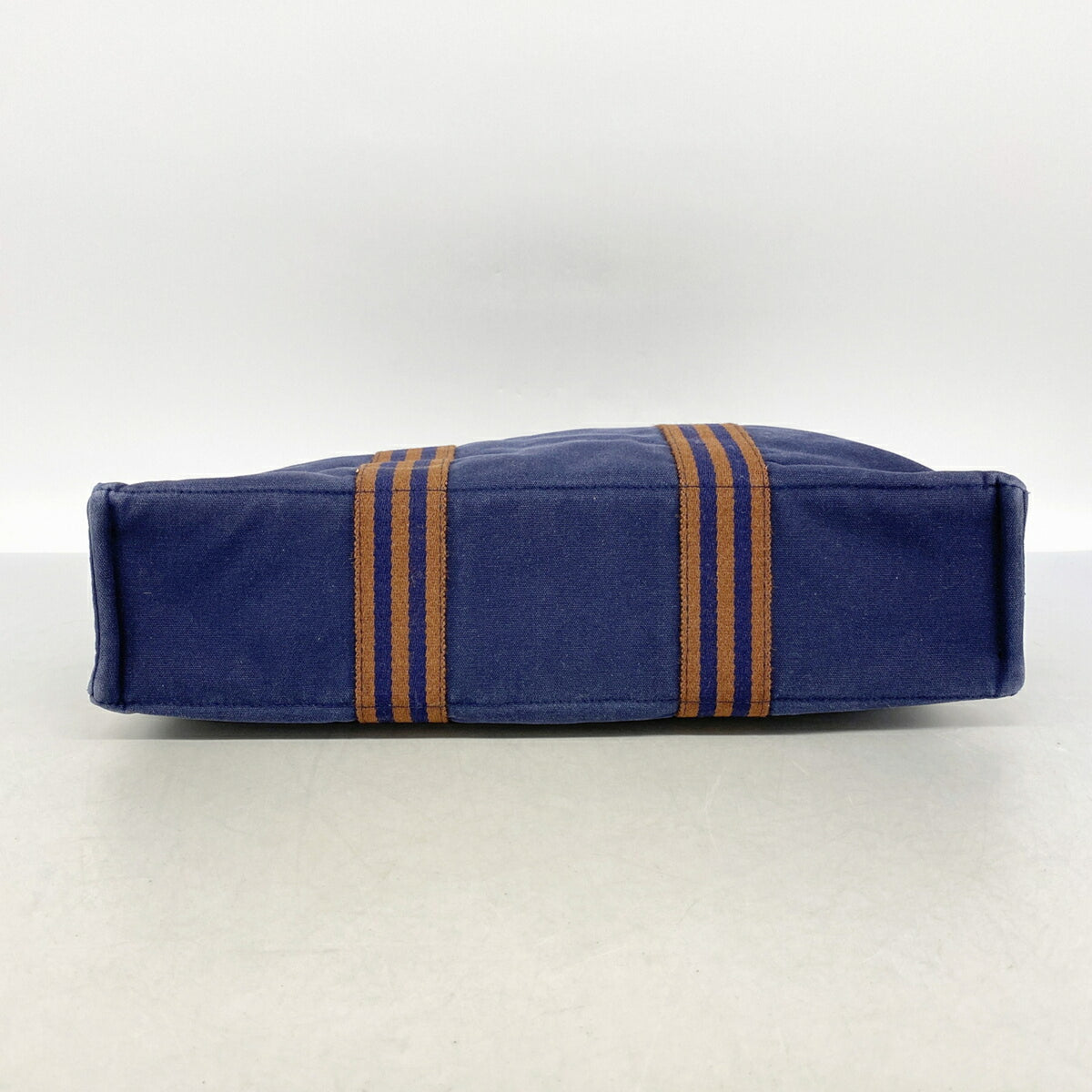 Hermes Navy Canvas Tote Bag (Pre-Owned)