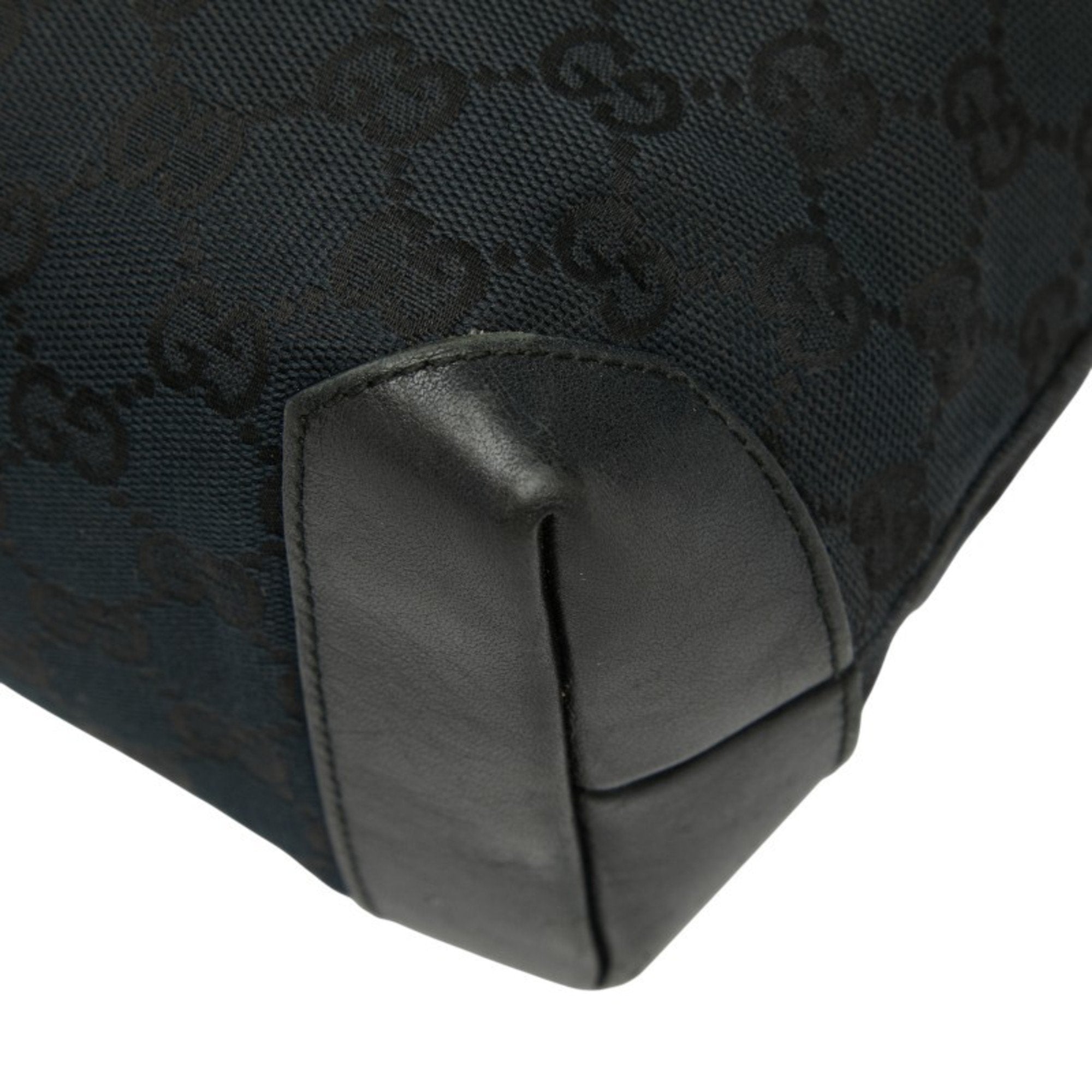 Gucci Black Canvas Leather Handbag (Pre-Owned)