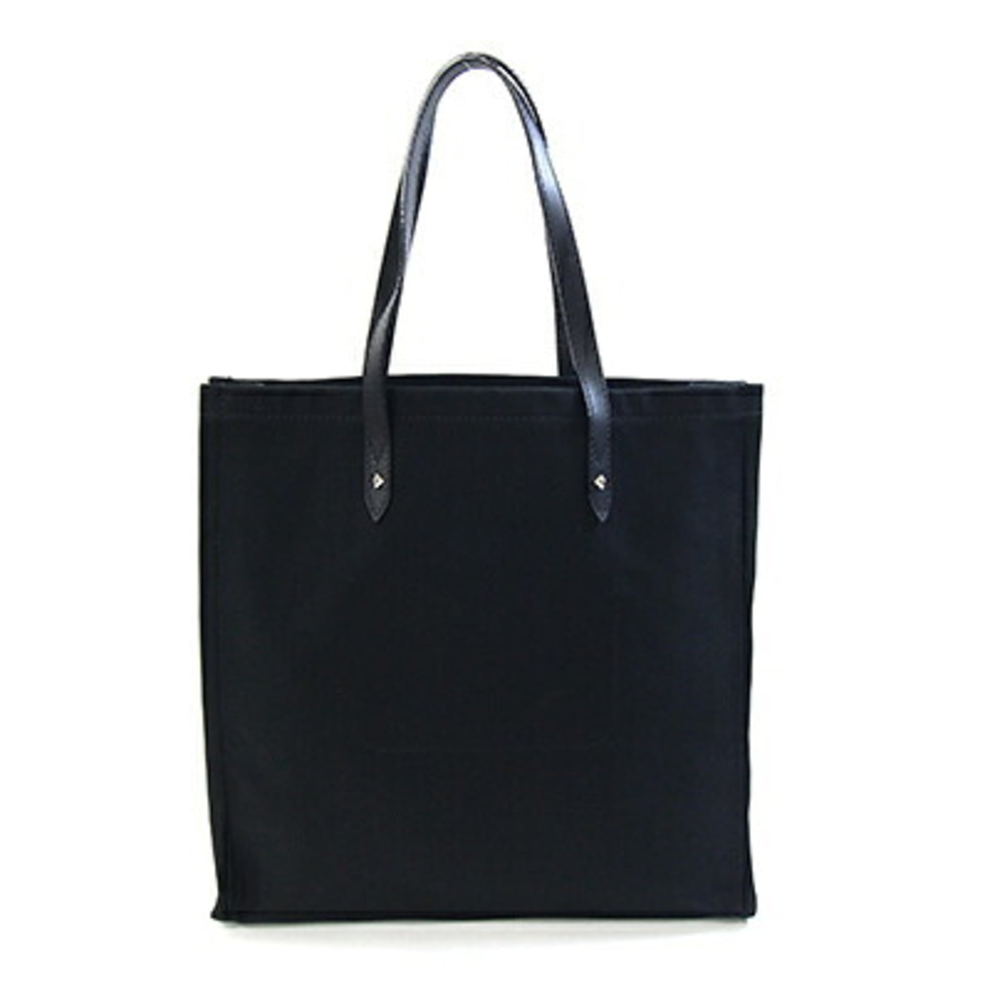 Jimmy Choo Black Canvas Leather Tote Bag (Pre-Owned)