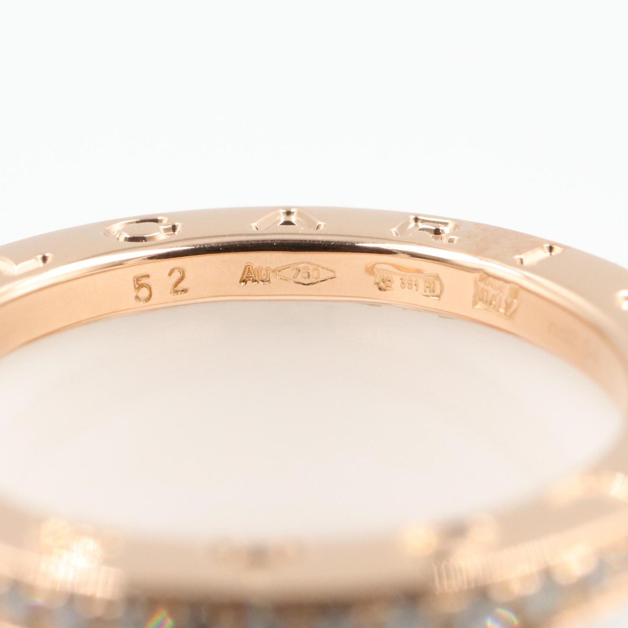 Bvlgari Gold Clear White Pink Gold (18K) Ceramic Band Ring (Pre-Owned)