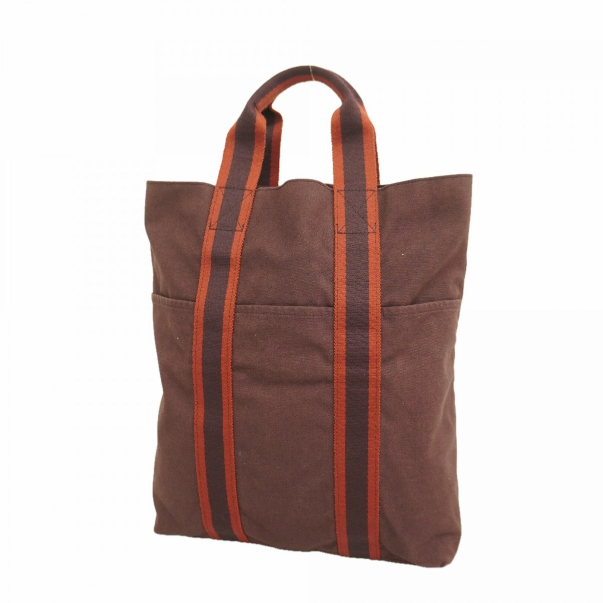 Hermes Bordeaux Canvas Tote Bag (Pre-Owned)
