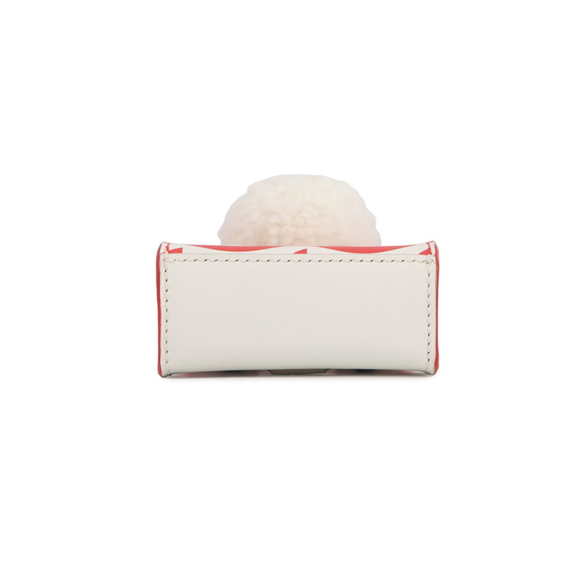 Fendi Red Color White Leather Handbag Shoulder Bag (Pre-Owned)