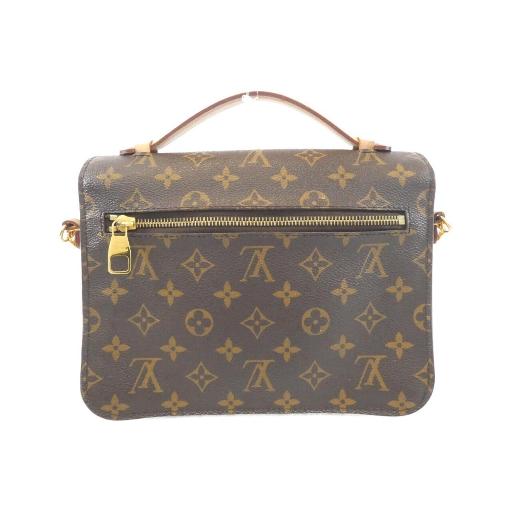 Louis Vuitton Marron Monogram Coated Canvas Handbag Pochette (Pre-Owned)