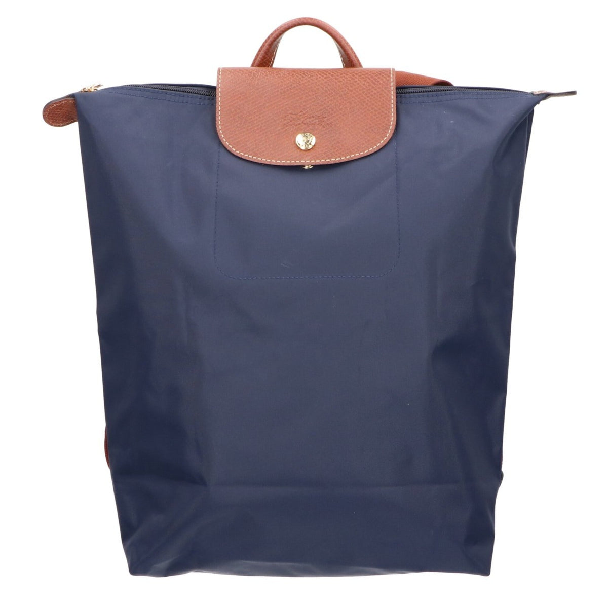 Longchamp Brown Navy Nylon Backpack (Pre-Owned)