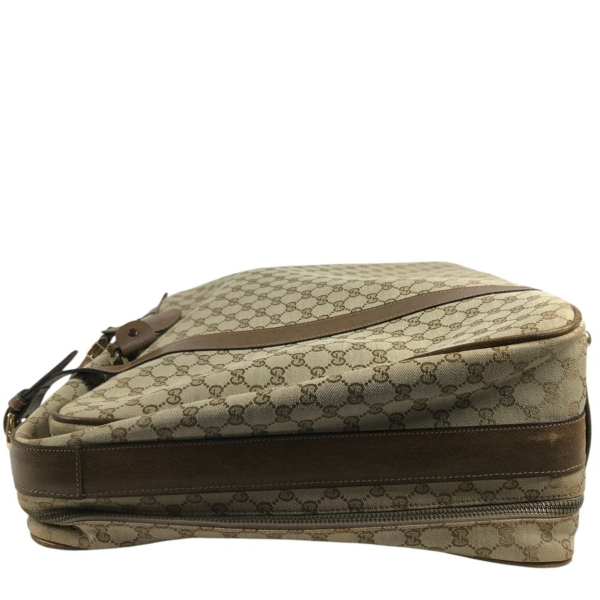 Gucci Beige Gg Supreme Leather Boston Bag (Pre-Owned)