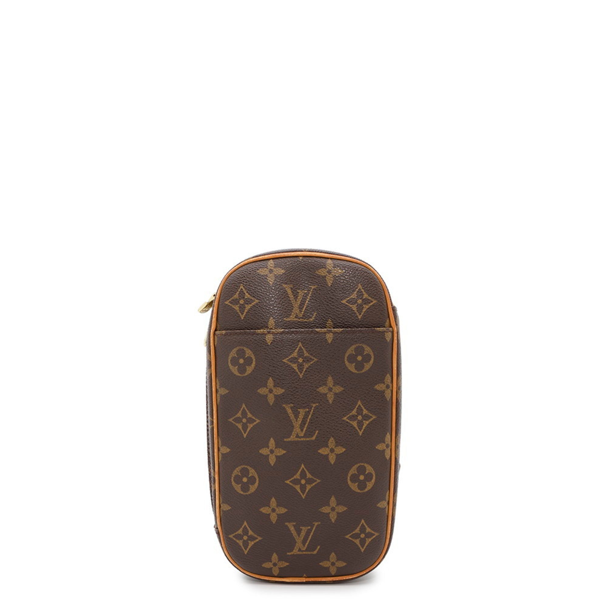 Louis Vuitton Monogram Brown Monogram Pochette Sling Bag (Pre-Owned)