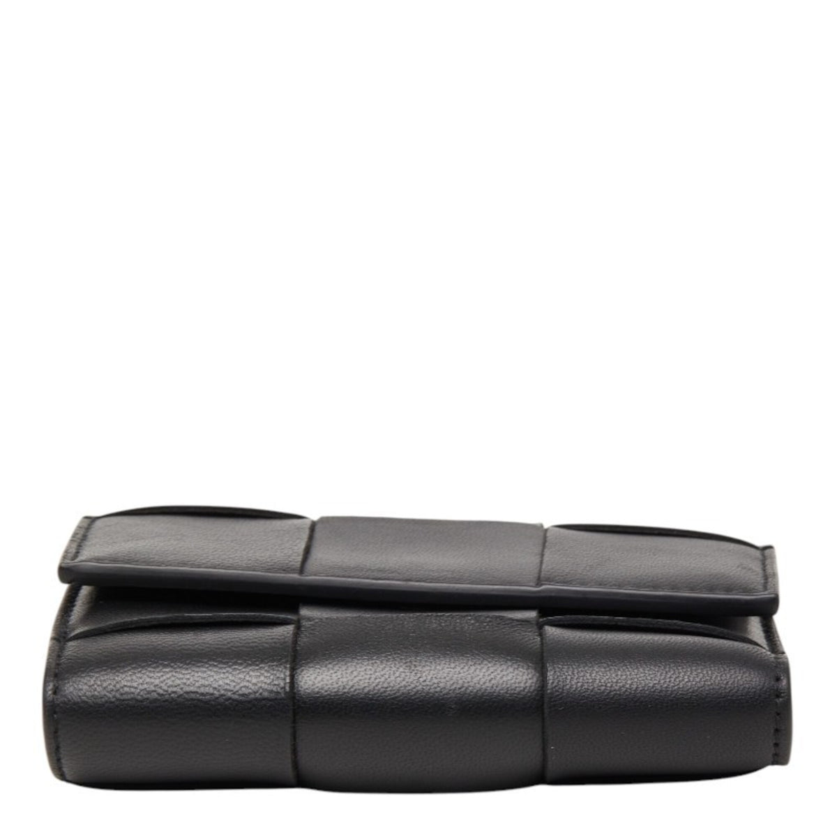Bottega Veneta Black Leather Wallet (Tri-Fold) (Pre-Owned)