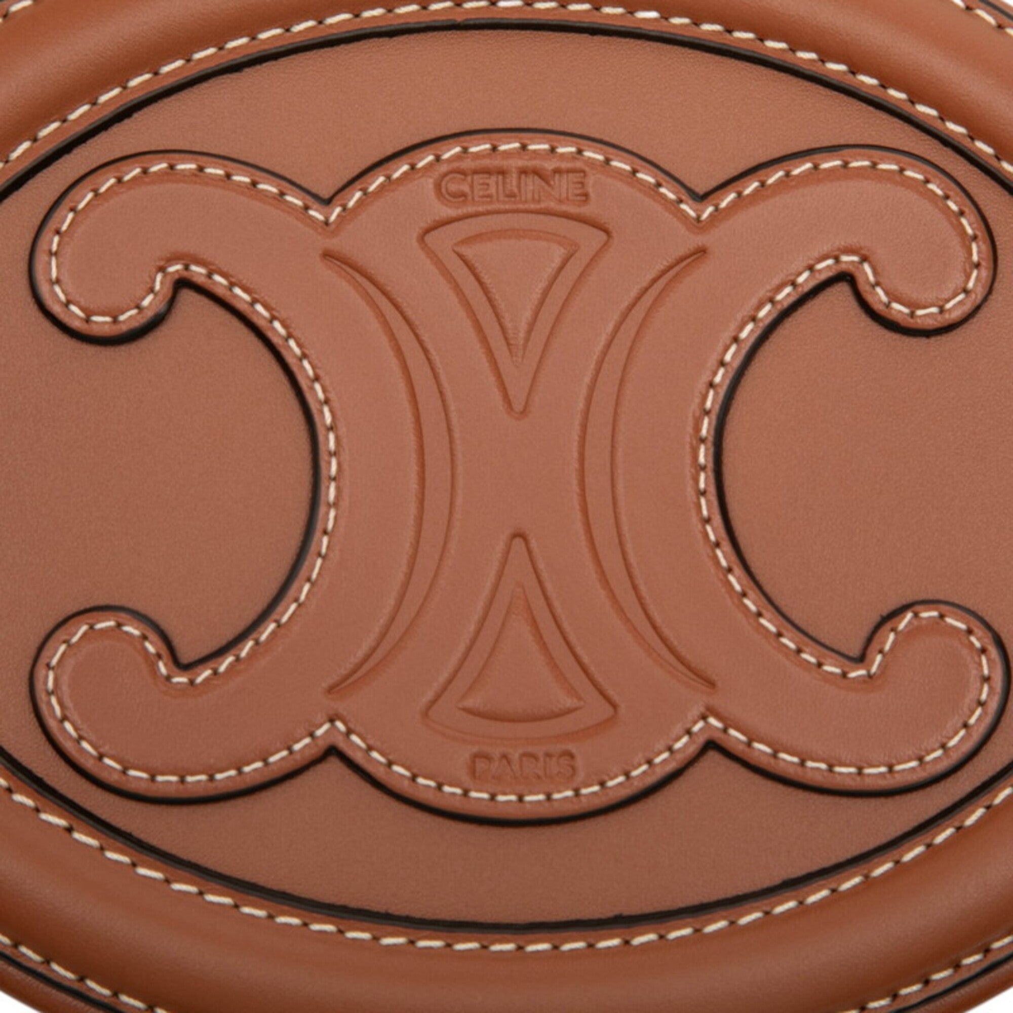 Celine Brown Leather Shoulder Bag (Pre-Owned)
