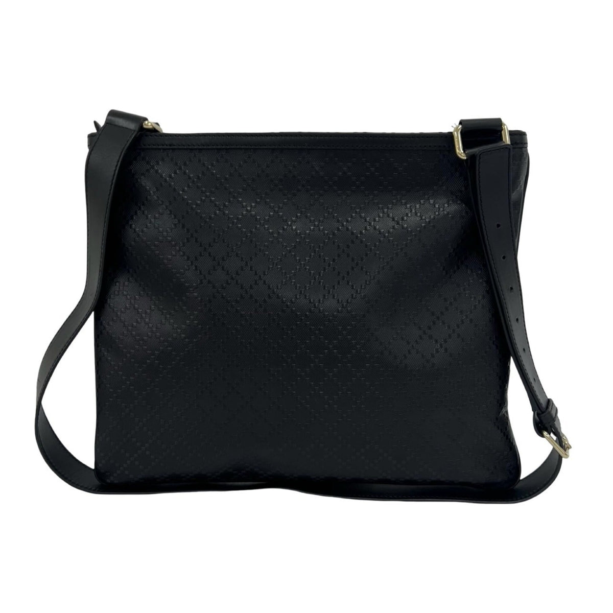 Gucci Black Pvc Leather Messenger Bag Shoulder Bag (Pre-Owned)