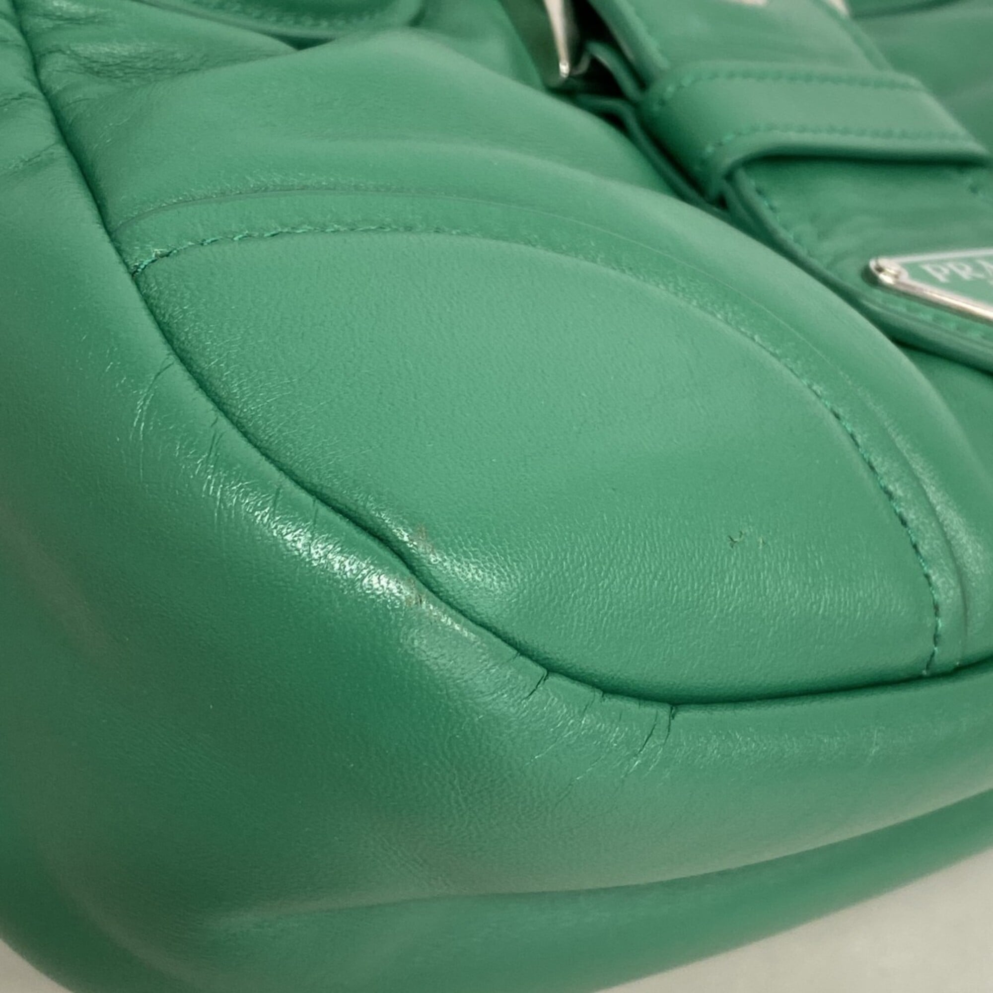 Prada Green Leather Handbag (Pre-Owned)