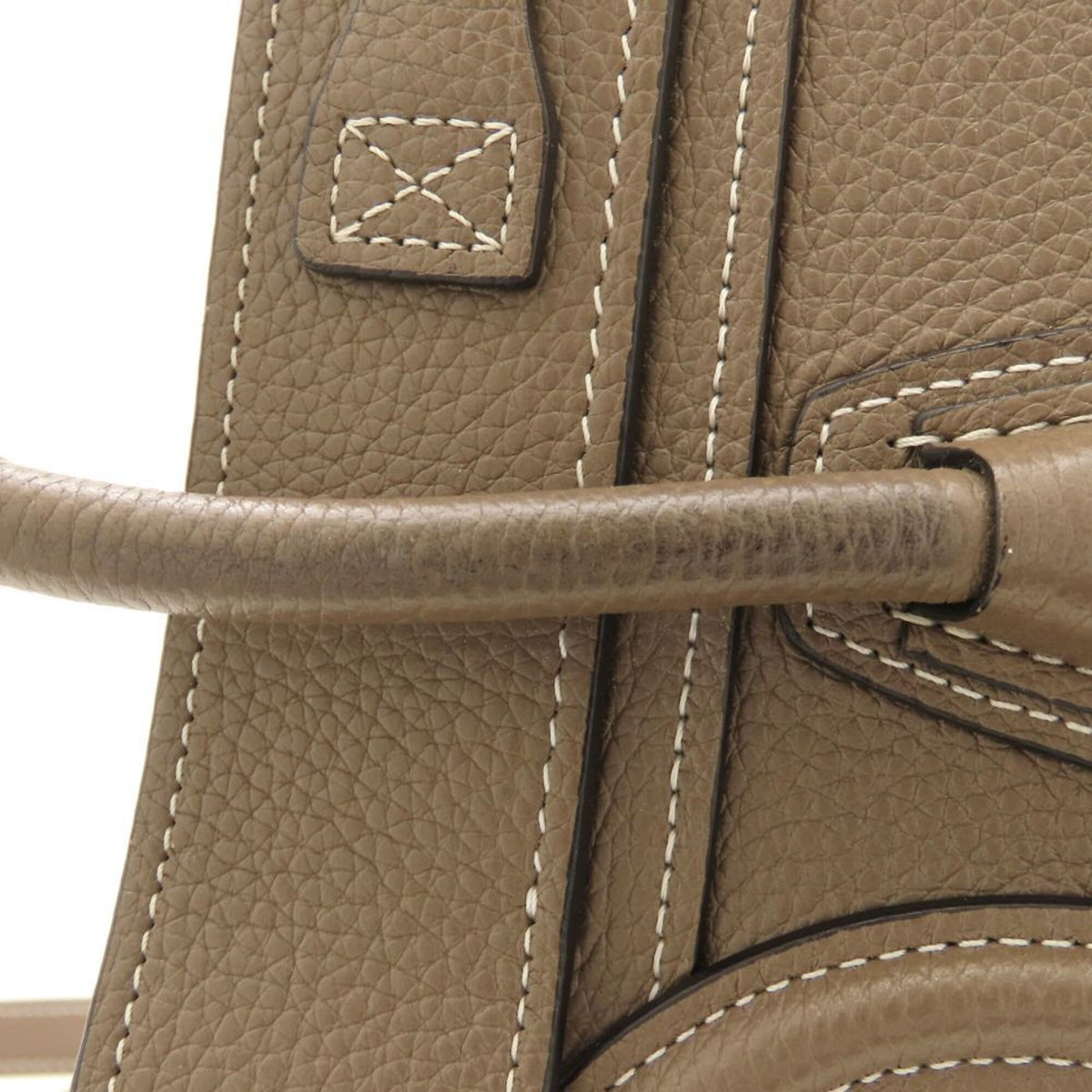 Celine Luggage Grayish Leather Handbag (Pre-Owned)