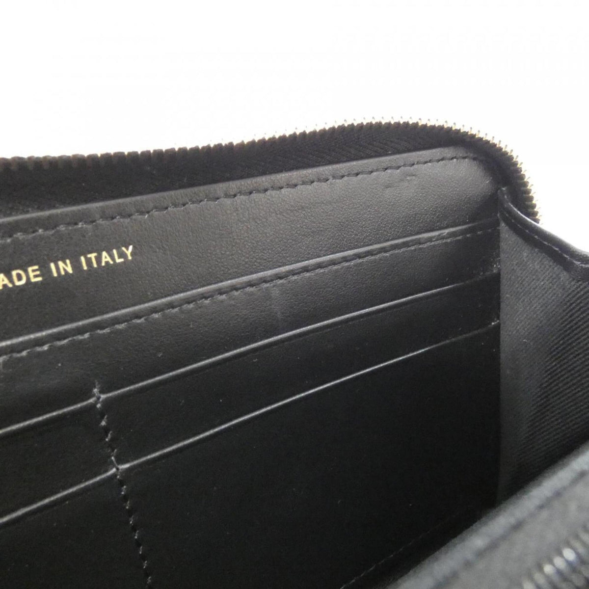Chanel Black Grained Calfskin Long Wallet (Bi-Fold) (Pre-Owned)