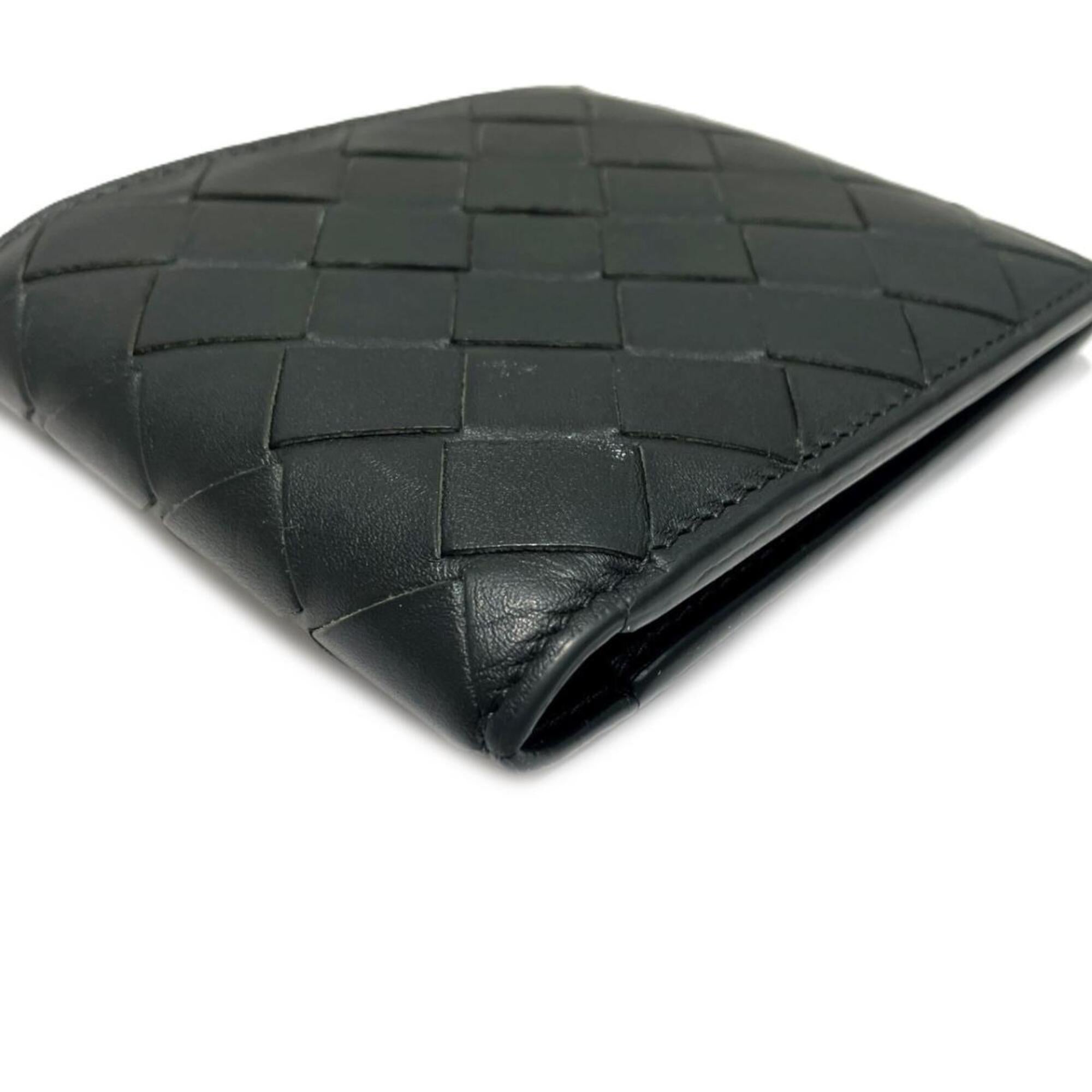 Bottega Veneta Gray Leather Wallet (Bi-Fold) (Pre-Owned)