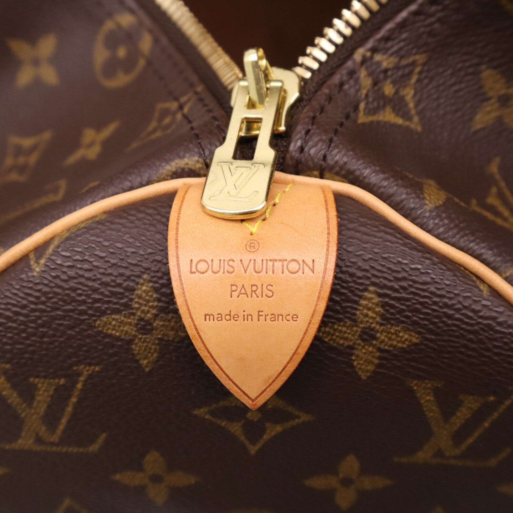 Louis Vuitton Monogram Beige Brown Coated Canvas Leather Boston Bag (Pre-Owned)