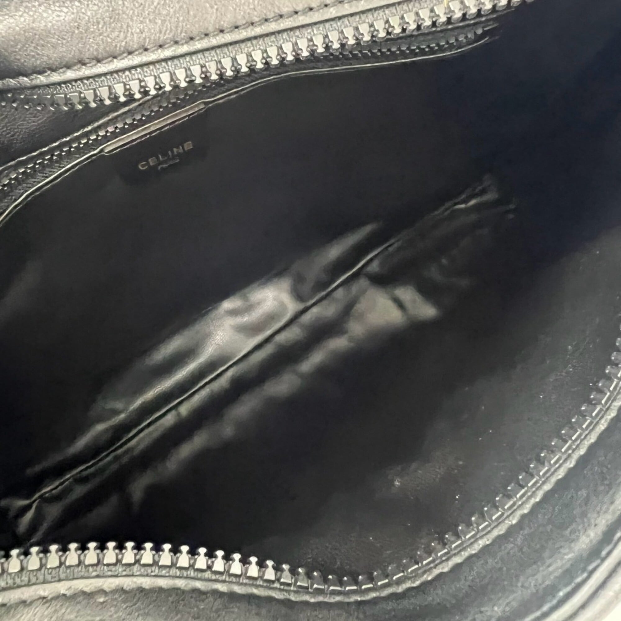 Celine Black Leather Shoulder Bag Tote Bag (Pre-Owned)