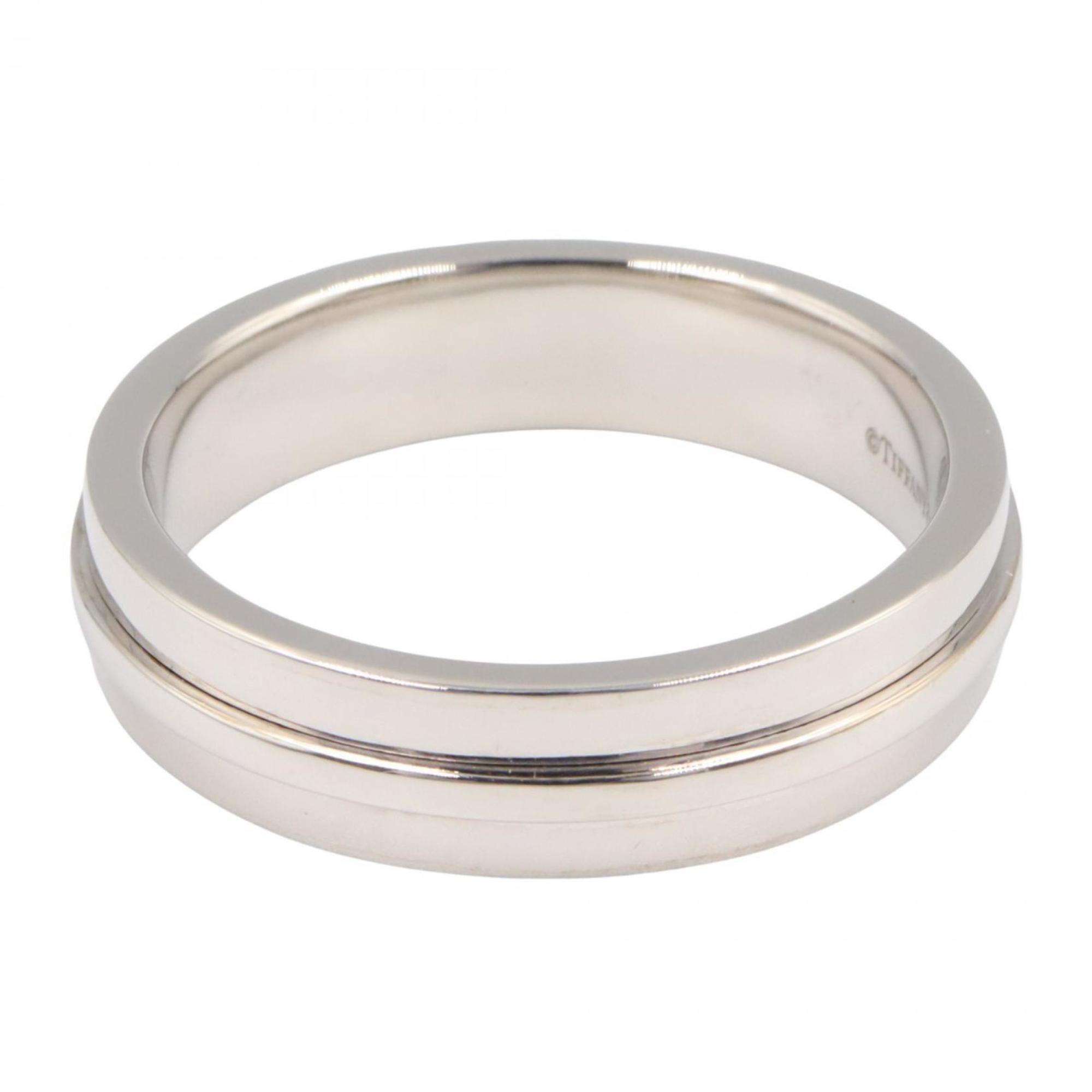 Tiffany Silver White Gold (18K) Band Ring (Pre-Owned)