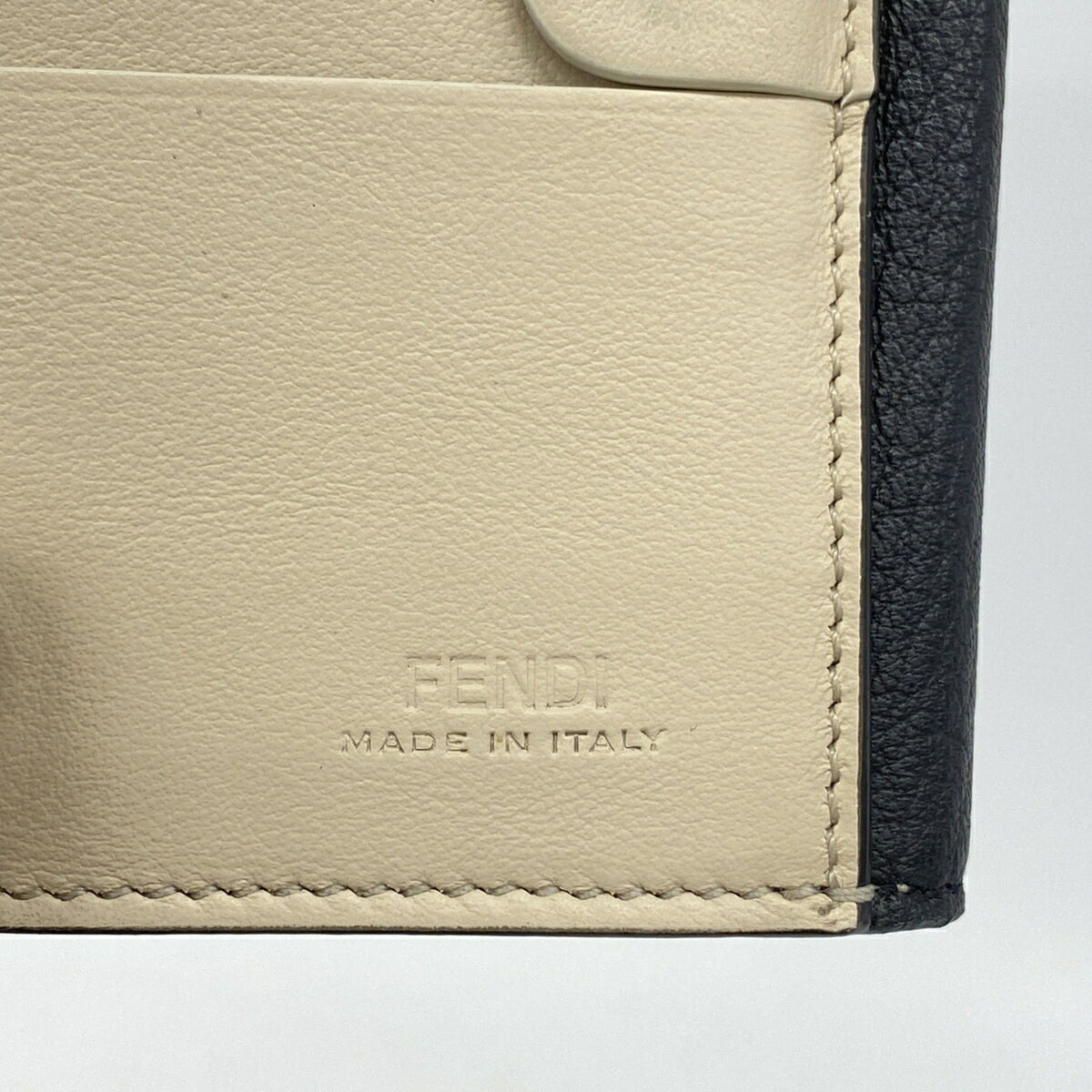 Fendi Black Leather Wallet (Tri-Fold) (Pre-Owned)