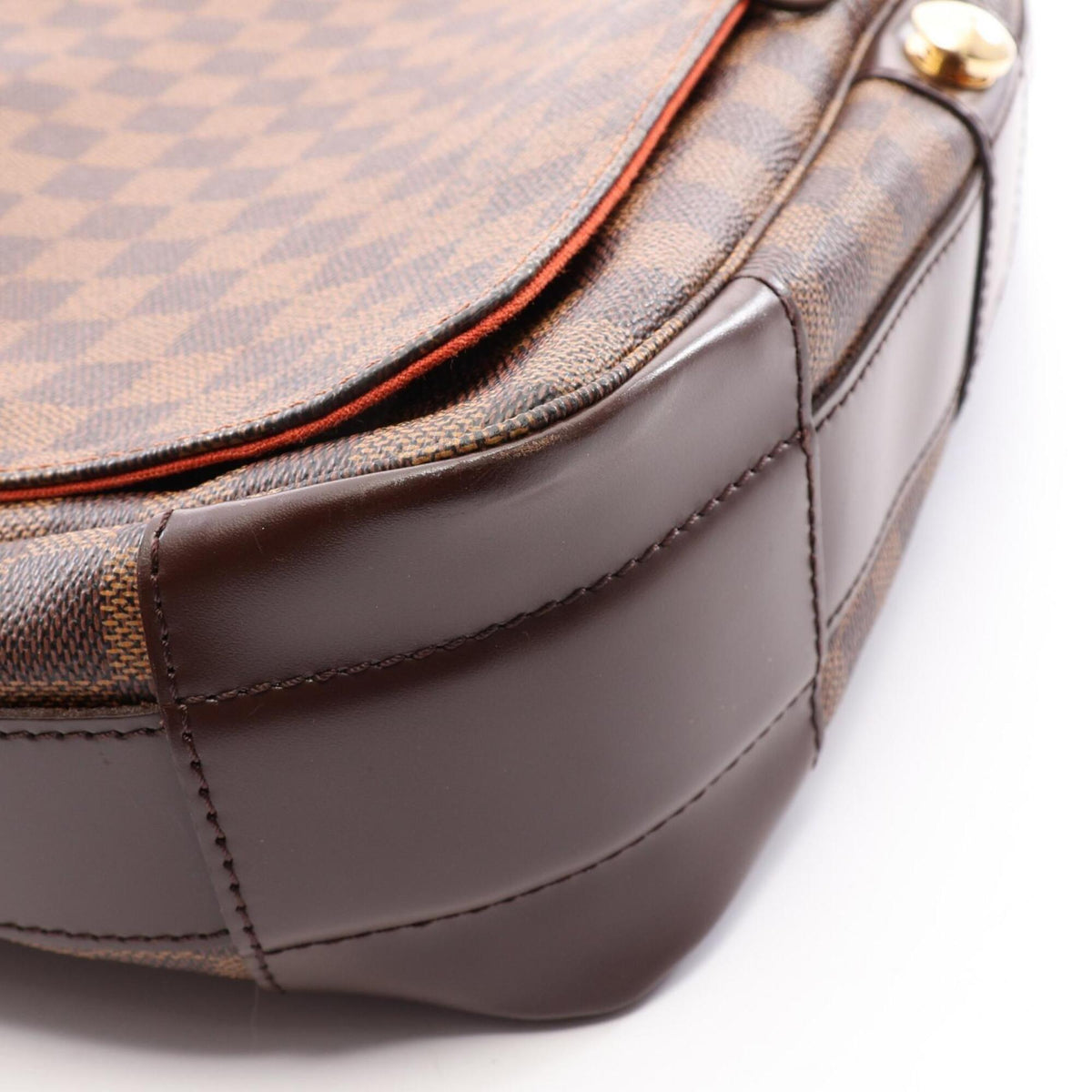 Louis Vuitton Brown Damier Canvas Coated Canvas Leather Handbag Shoulder Bag (Pre-Owned)
