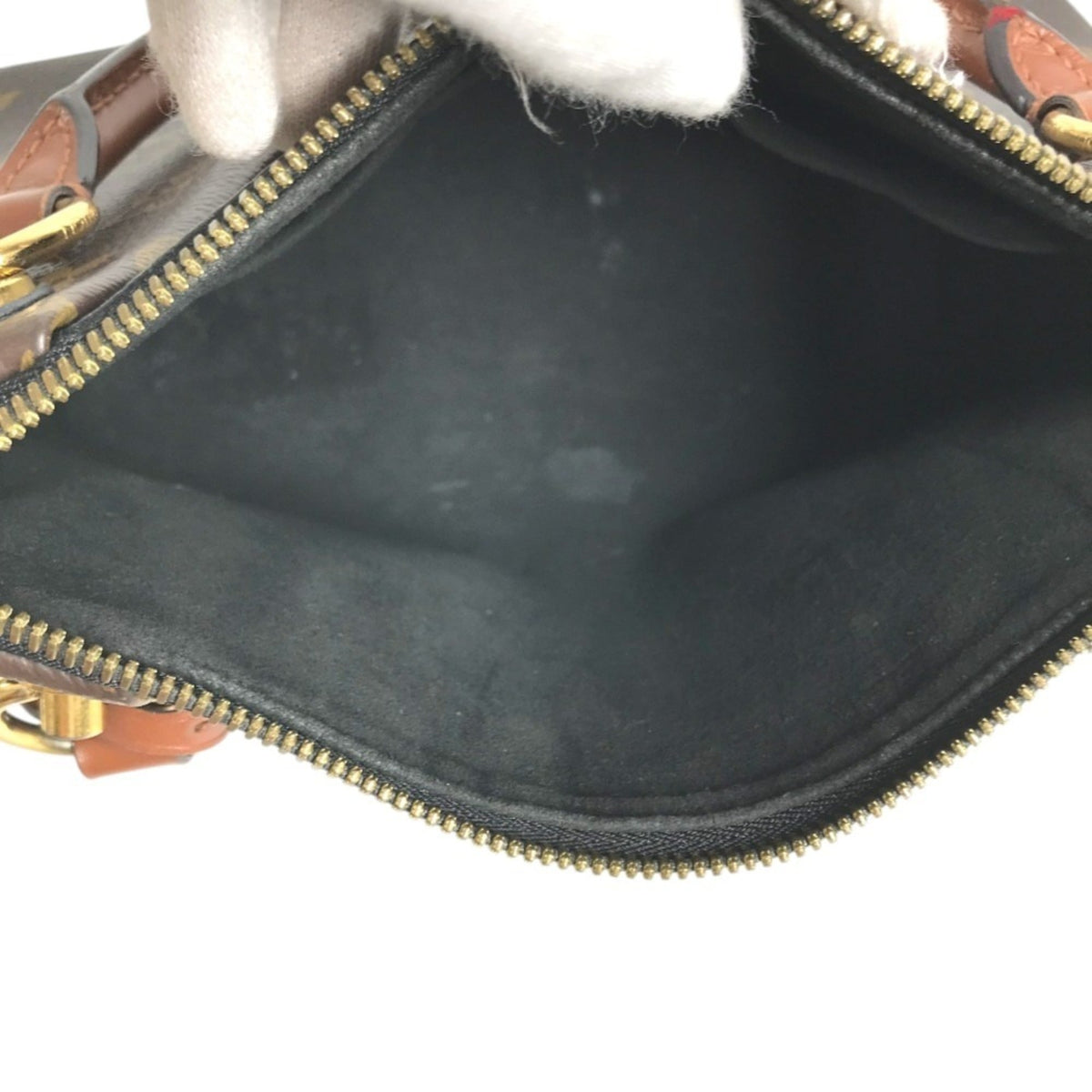 Louis Vuitton Brown Monogram Leather Handbag Shoulder Bag Tote Bag (Pre-Owned)