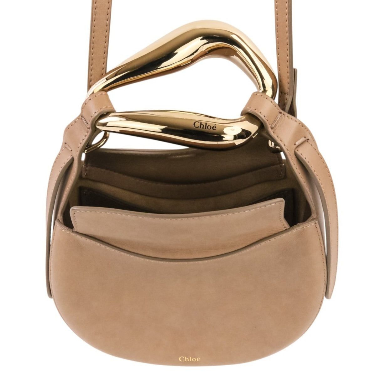 Chloé Grayish Leather Handbag Shoulder Bag (Pre-Owned)
