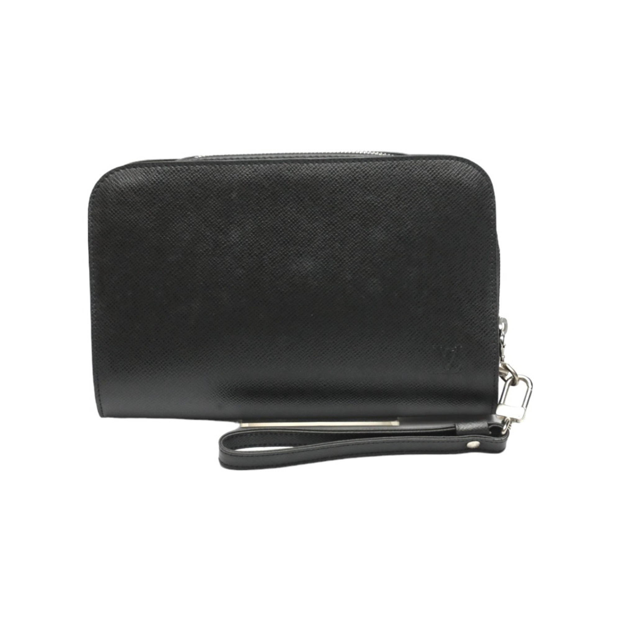Louis Vuitton Taiga Ardoise Black Taiga Leather Handbag (Pre-Owned)