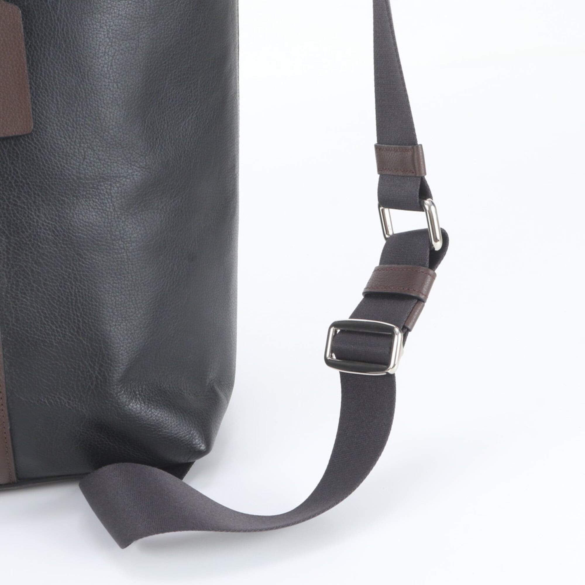 Coach Black Brown Leather Shoulder Bag Tote Bag (Pre-Owned)