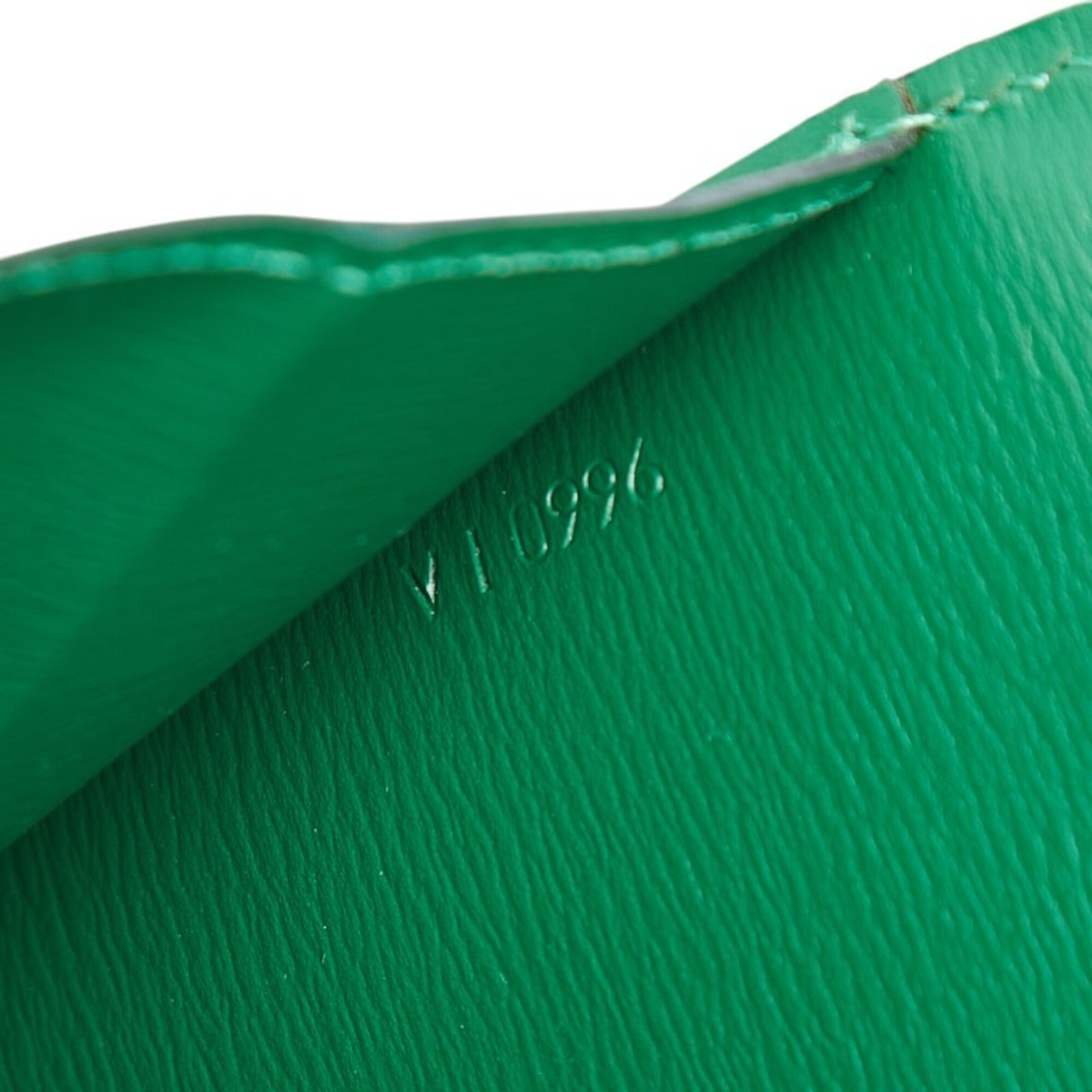Louis Vuitton Borneo Green Leather Shoulder Bag (Pre-Owned)