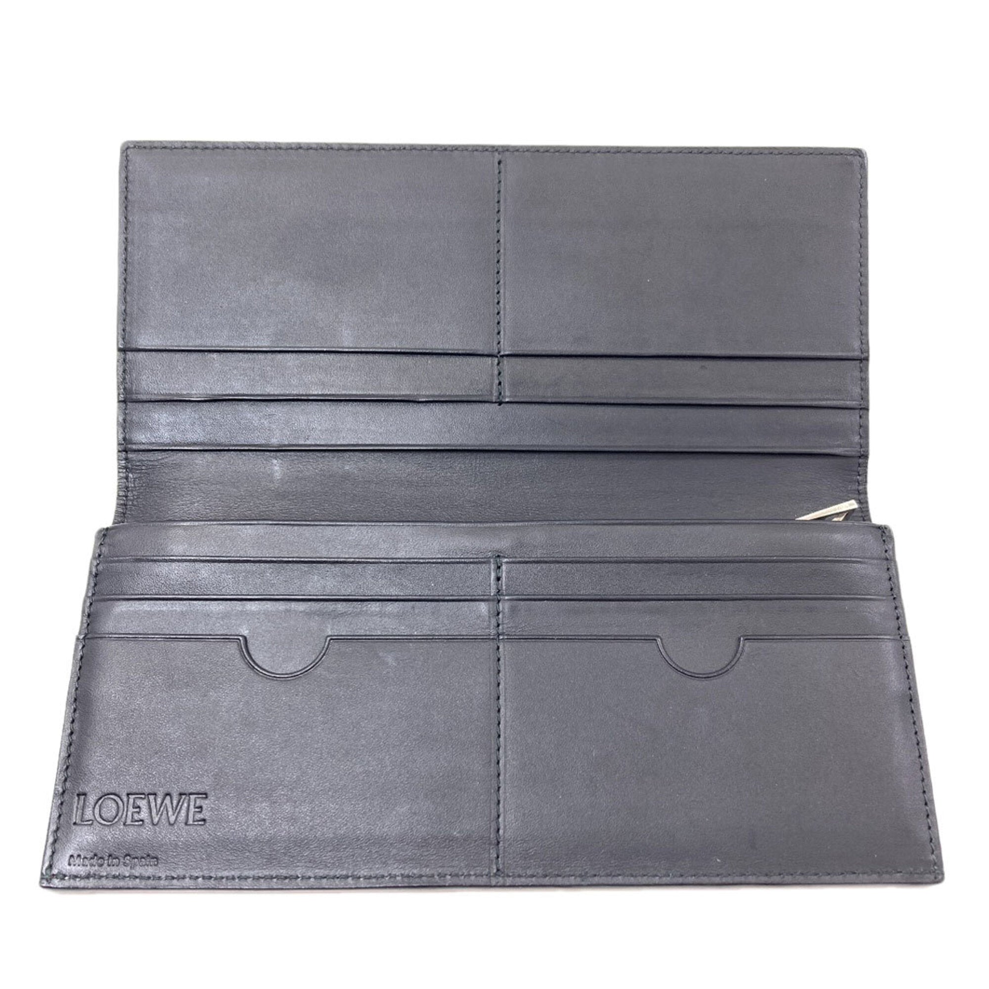 Loewe Brown Leather Long Wallet (Bi-Fold) (Pre-Owned)