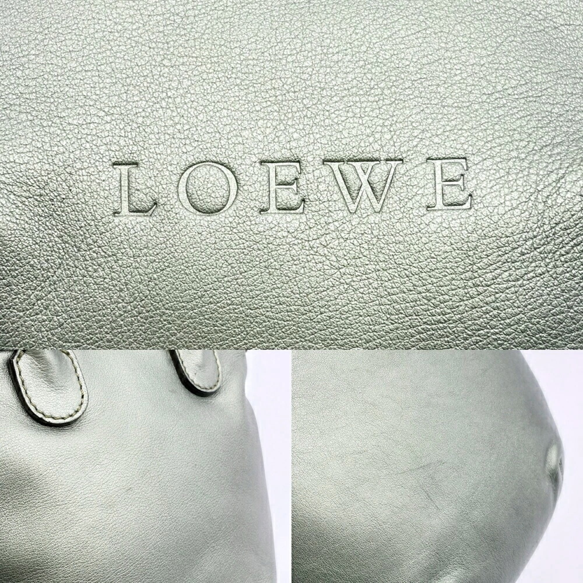 Loewe Moss Green Leather Shoulder Bag (Pre-Owned)